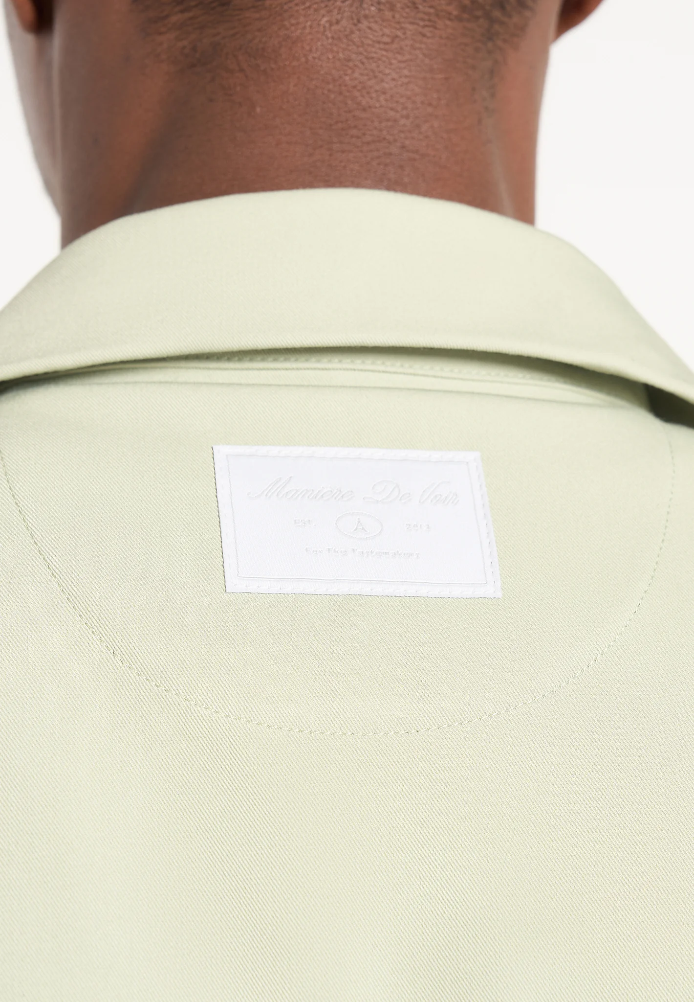 Abel - Boxy Double Breasted Tailored Shirt - Sage - Image 5