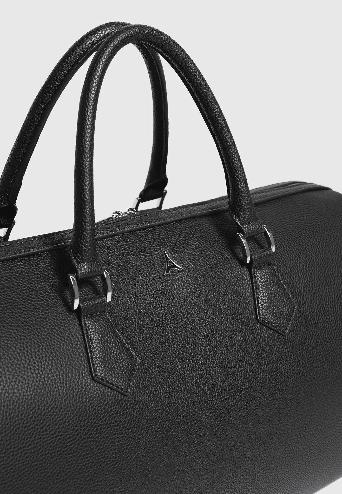 AC001 - Leather Travel Bag - Black - Image 2
