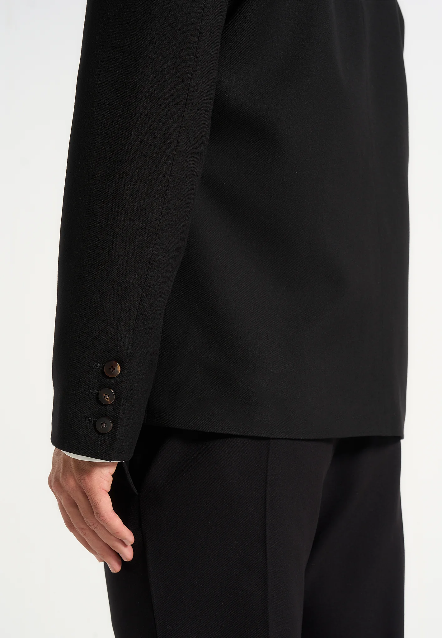 Alec - Double Breasted Suit jacket With Contrast Lapel - Black - Image 5