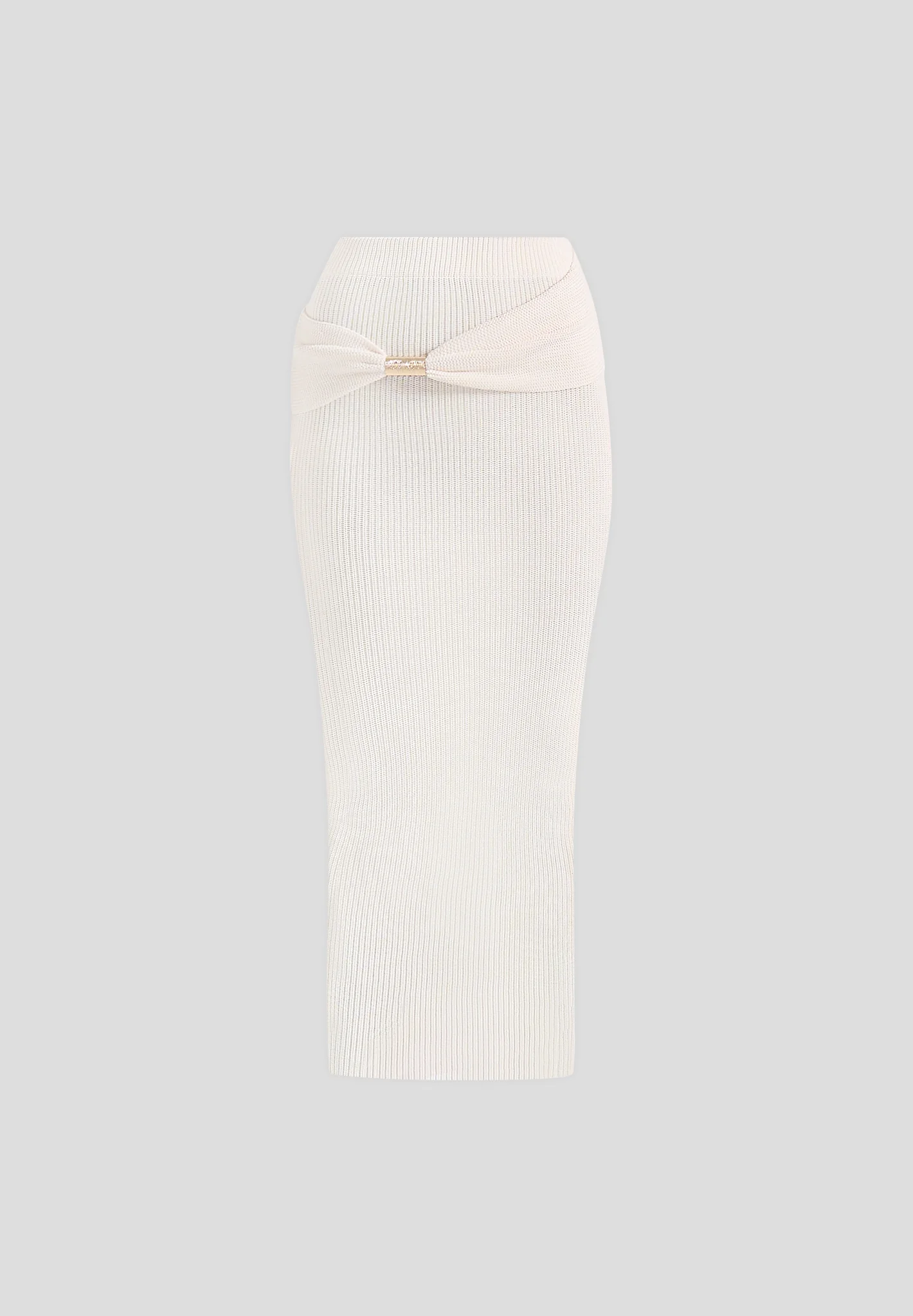 Amy - Asymmetric Midaxi Skirt With Hardware Detail - Cream - Image 7