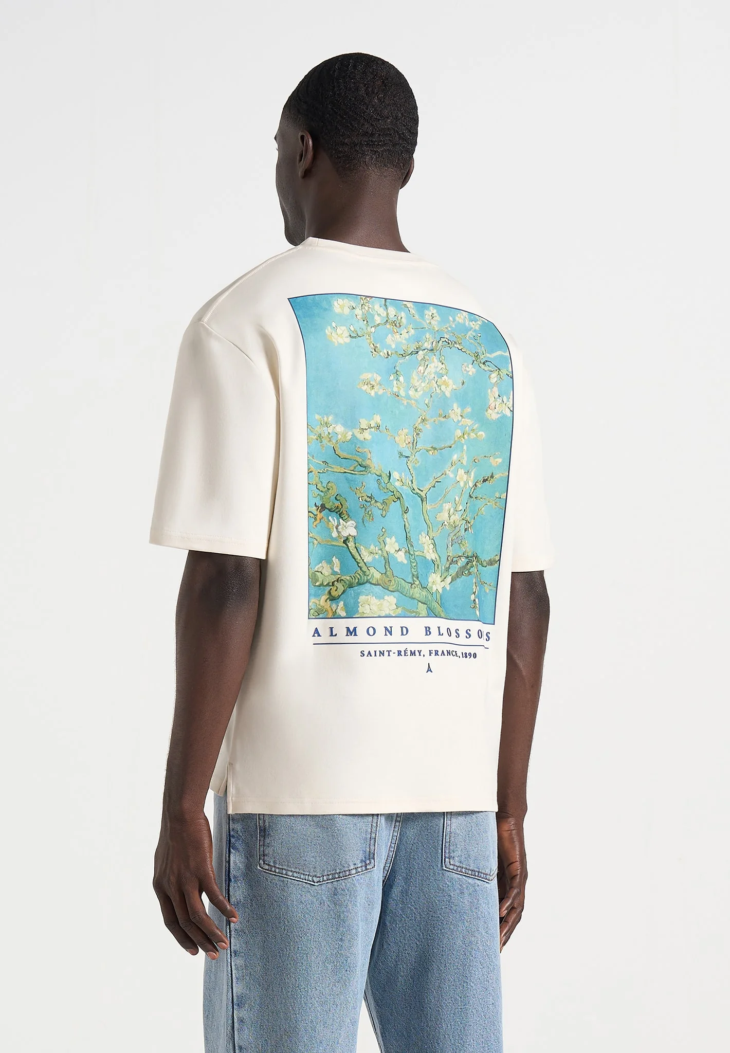 Anders - Almond Blossoms Cotton T-Shirt - Cream - Image 3