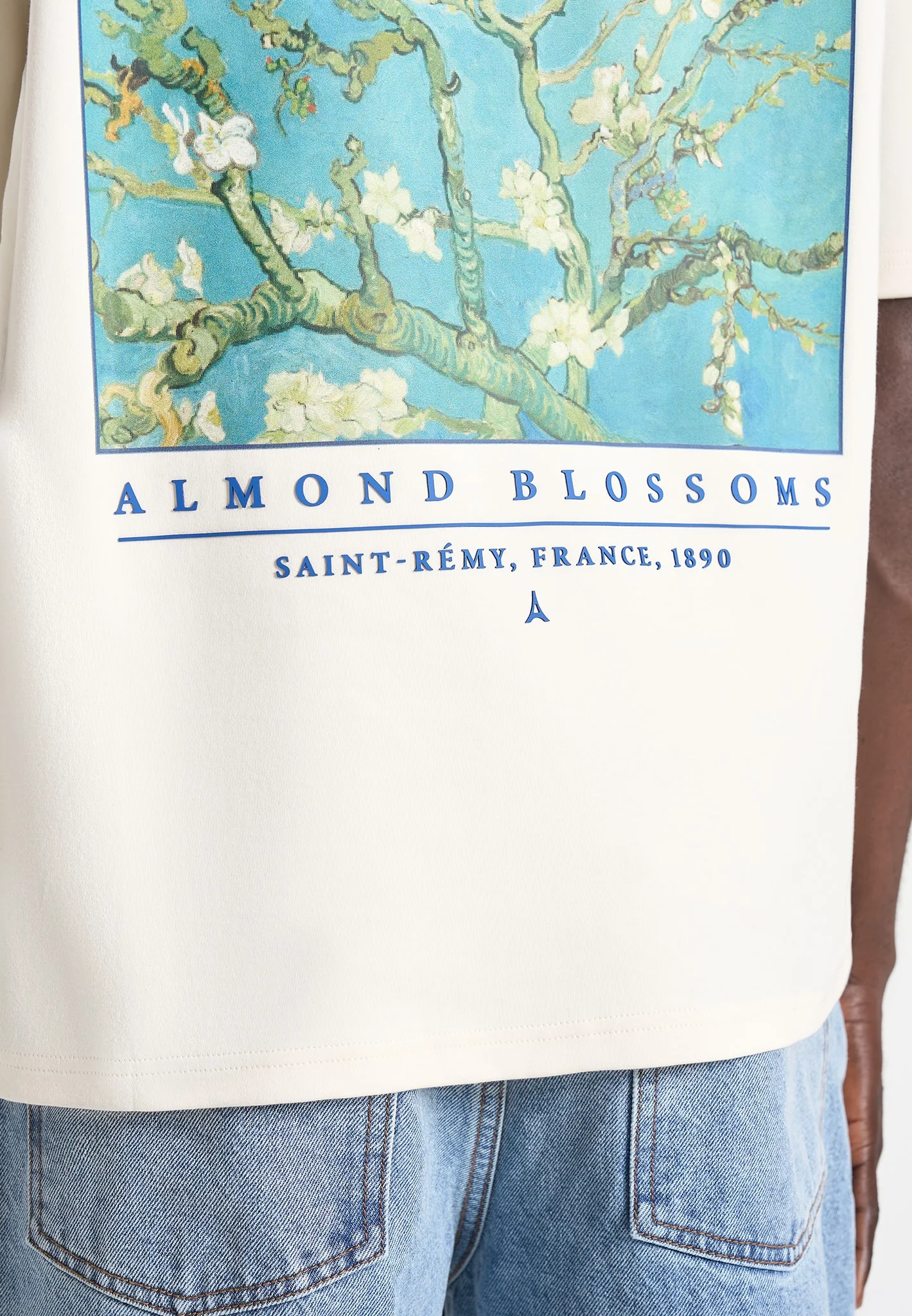 Anders - Almond Blossoms Cotton T-Shirt - Cream - Image 5