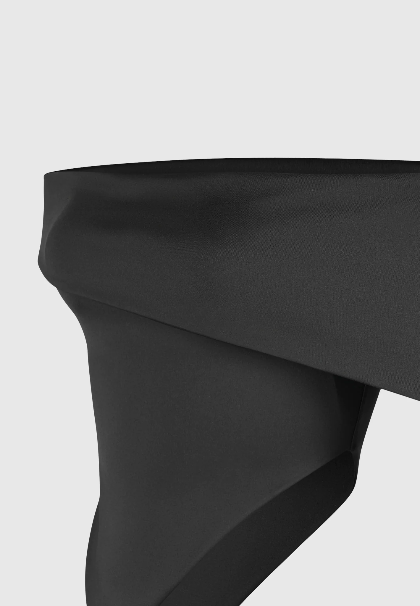 Angled Hem Bardot Top - Black - Image 6