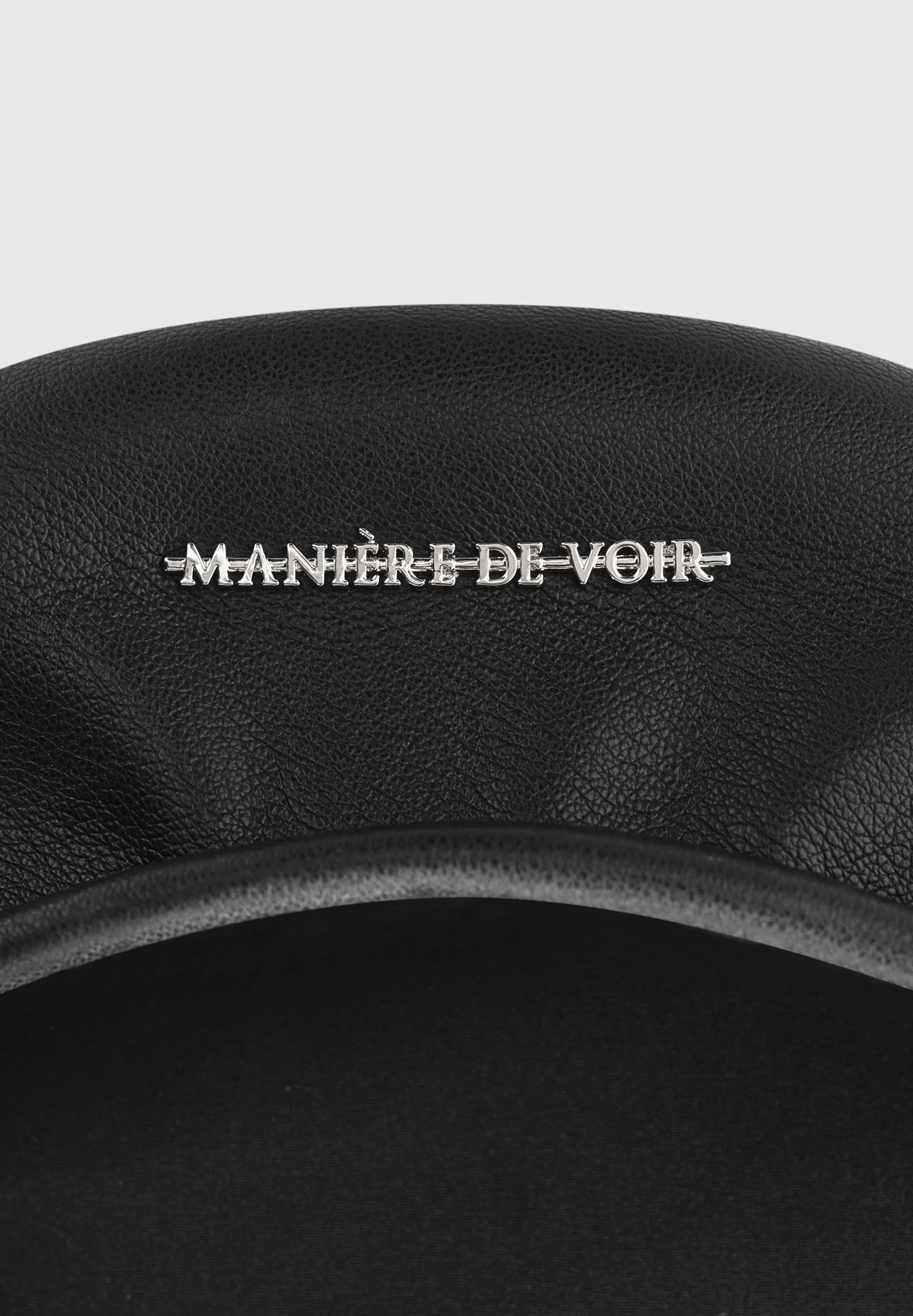 Anya - Leather Beret - Black - Image 6