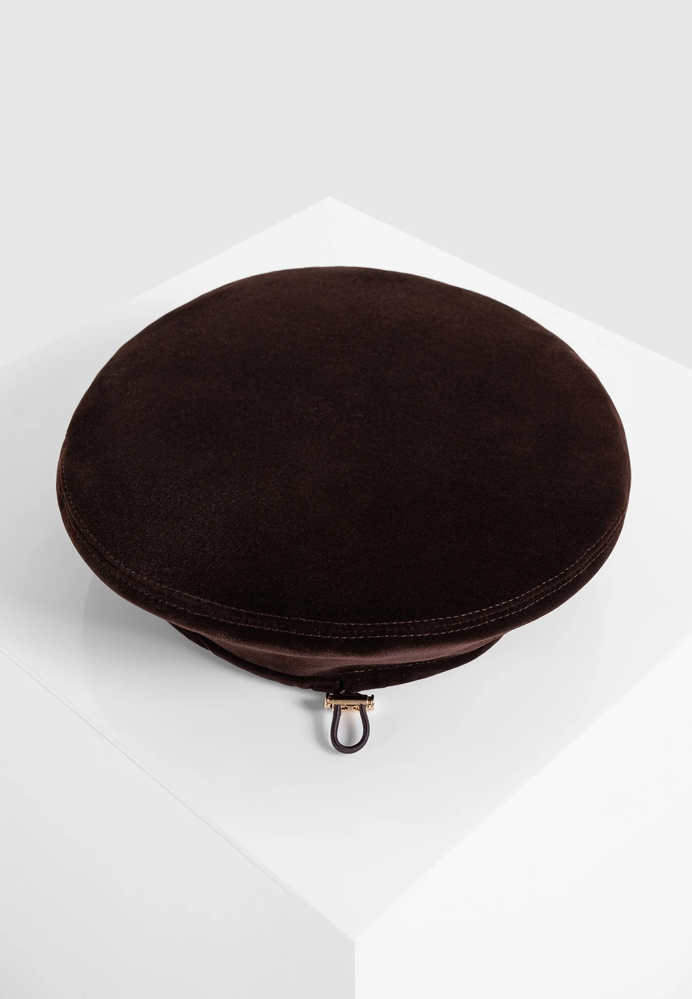 Anya - Velvet Beret - Brown - Image 6