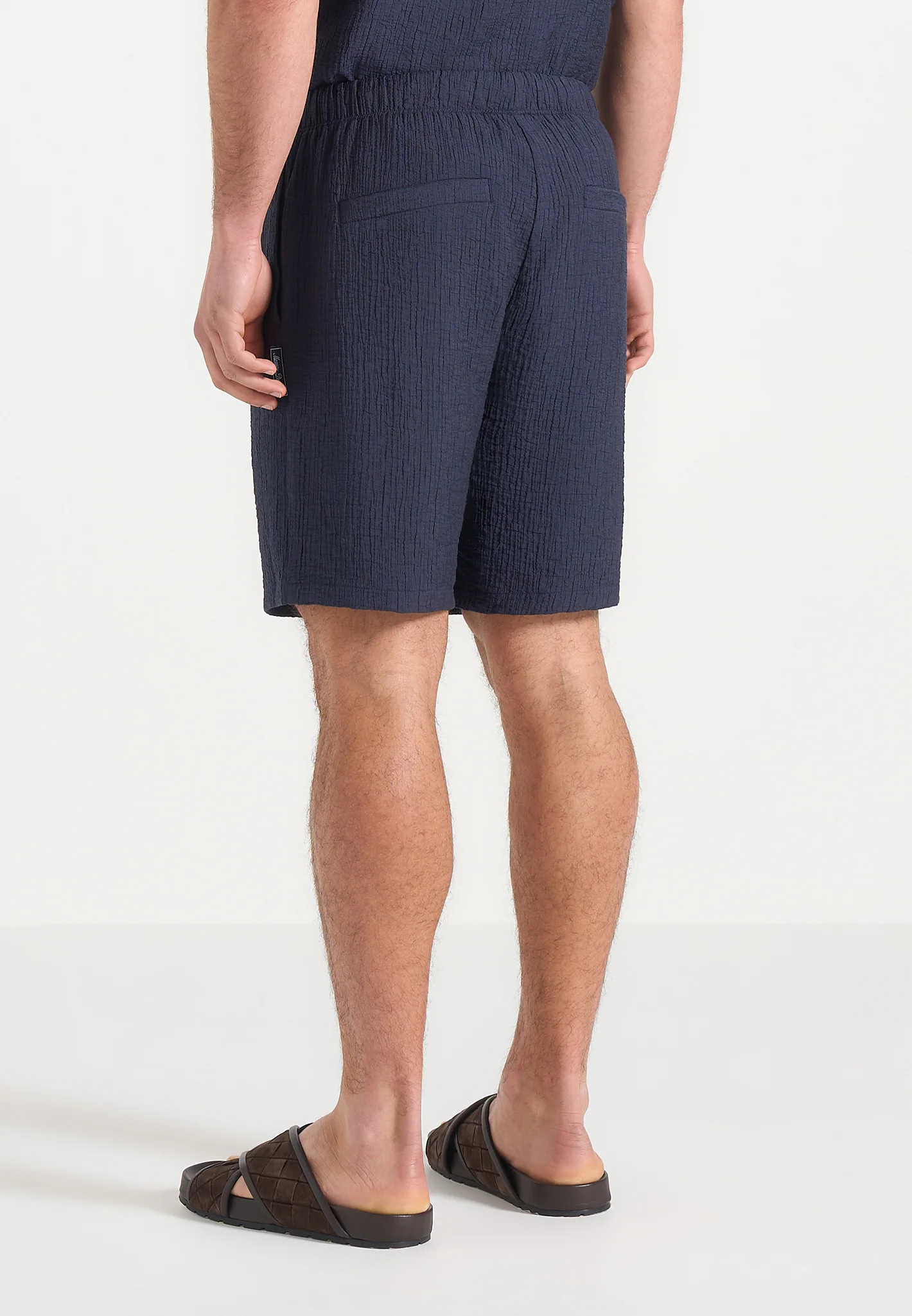 Ari - Unisex Textured Shorts - Navy - Image 6