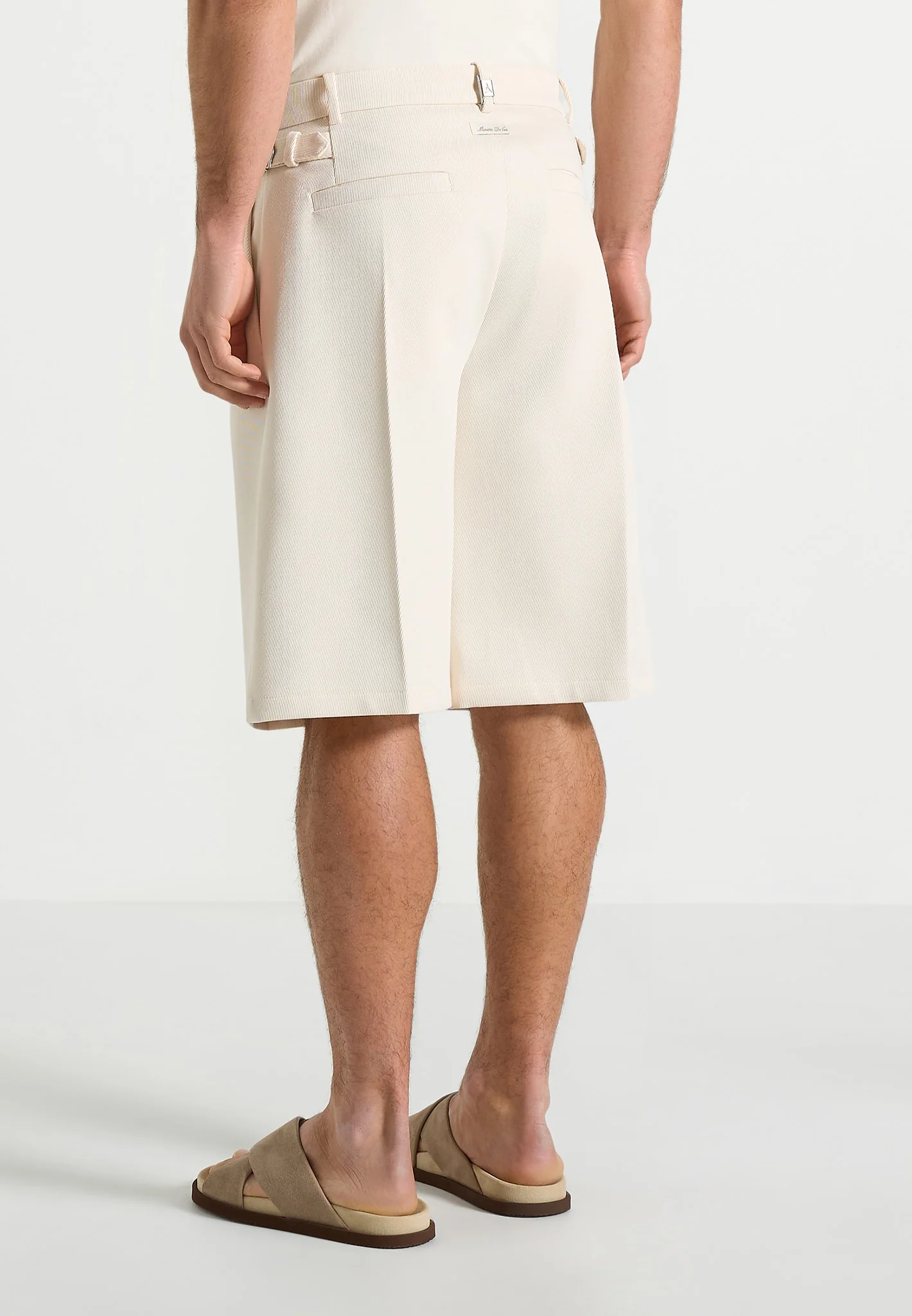 Auguste - Tailored Twill Bermuda Shorts - Cream - Image 4