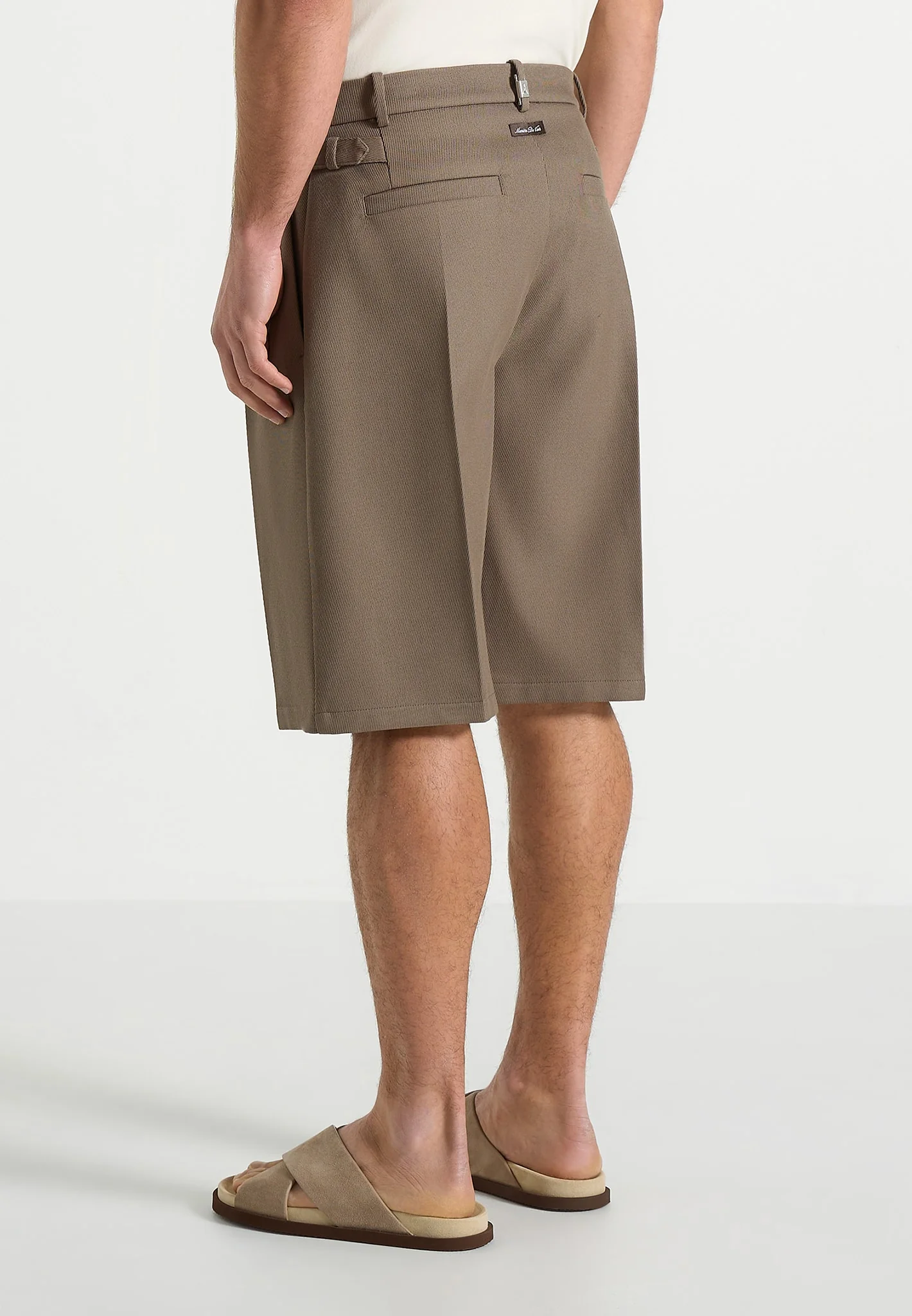 Auguste - Tailored Twill Bermuda Shorts - Olive - Image 4