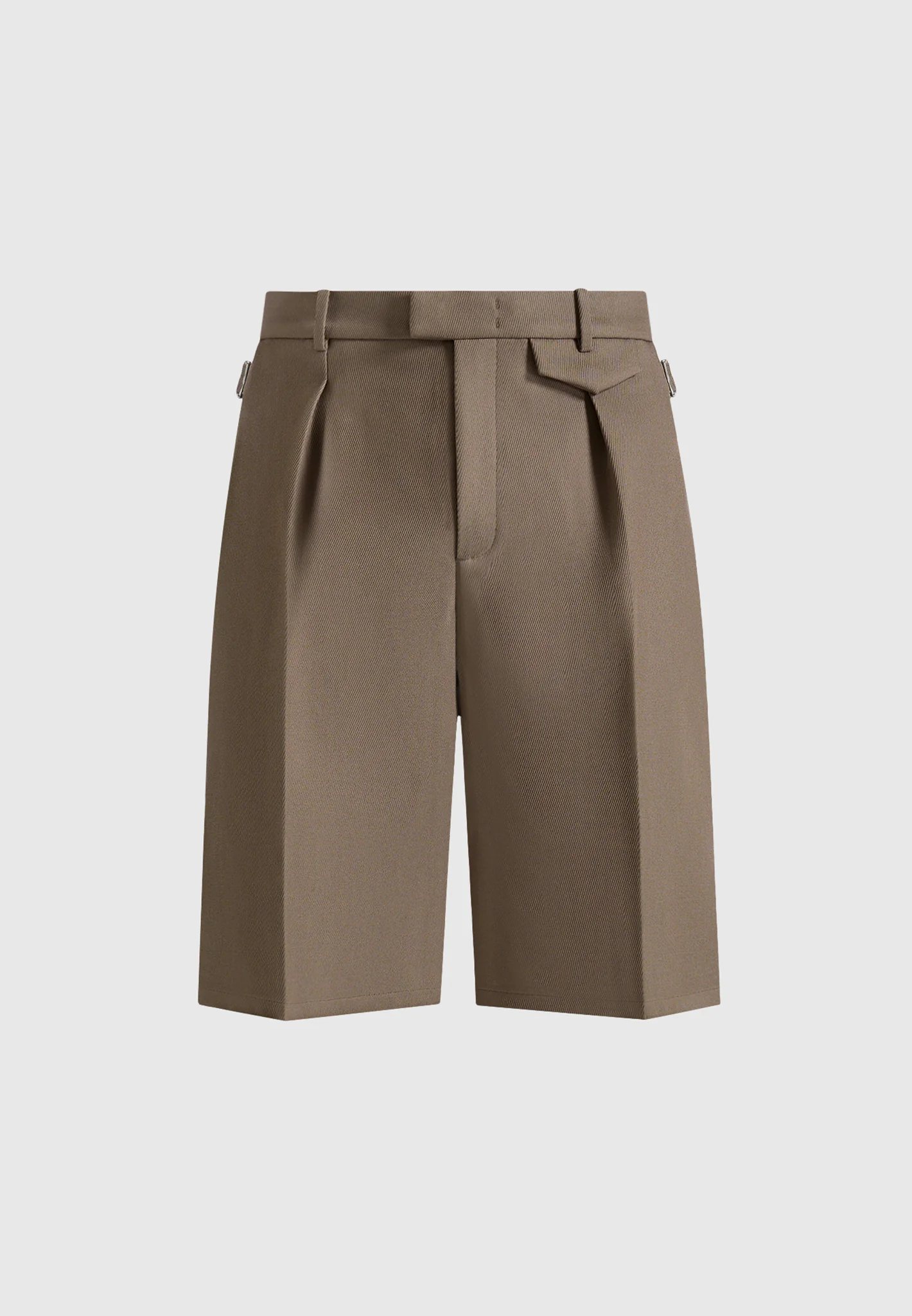 Auguste - Tailored Twill Bermuda Shorts - Olive - Image 7