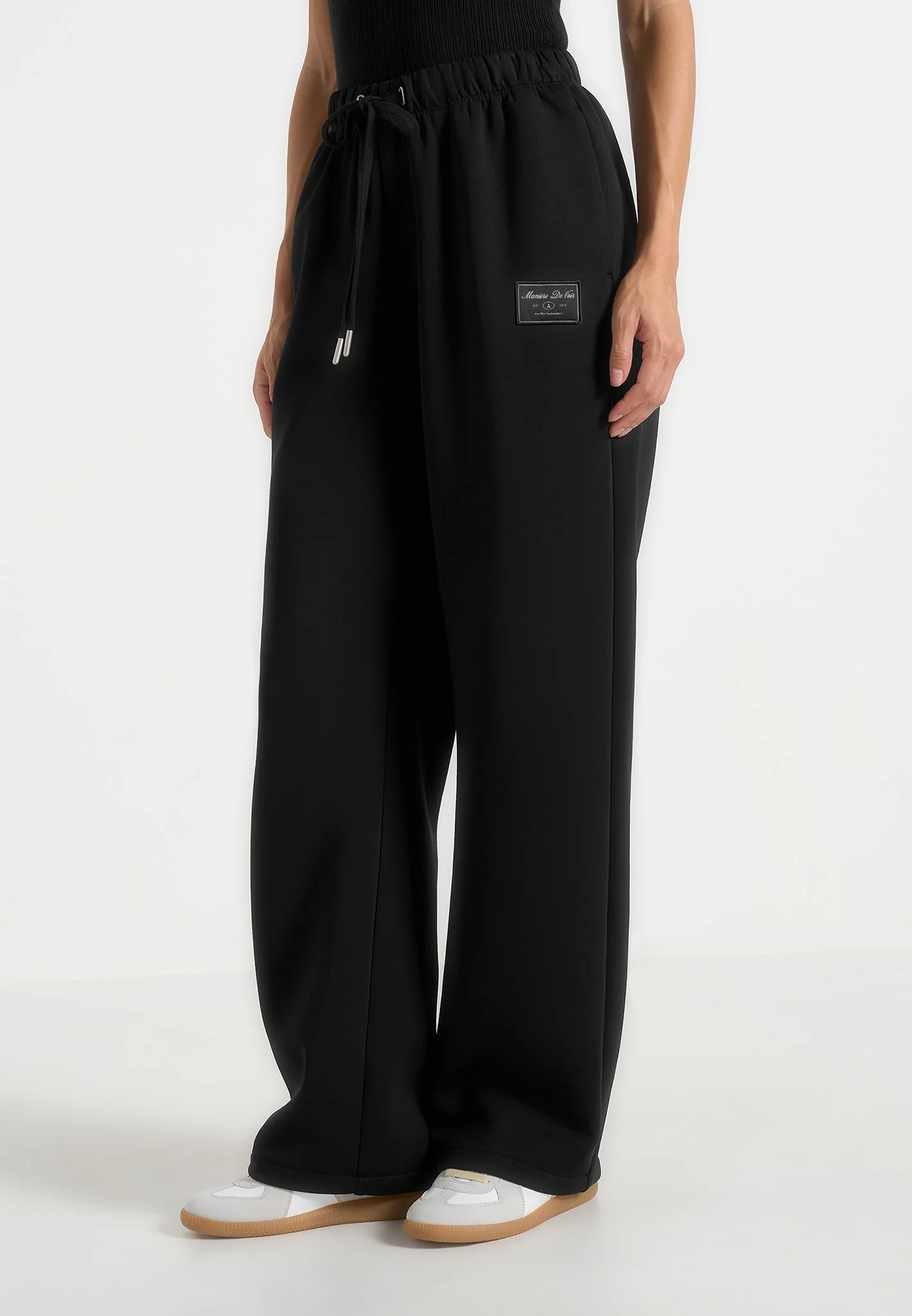 Avery - Unisex Neoprene Relaxed fit Joggers - Black - Image 6