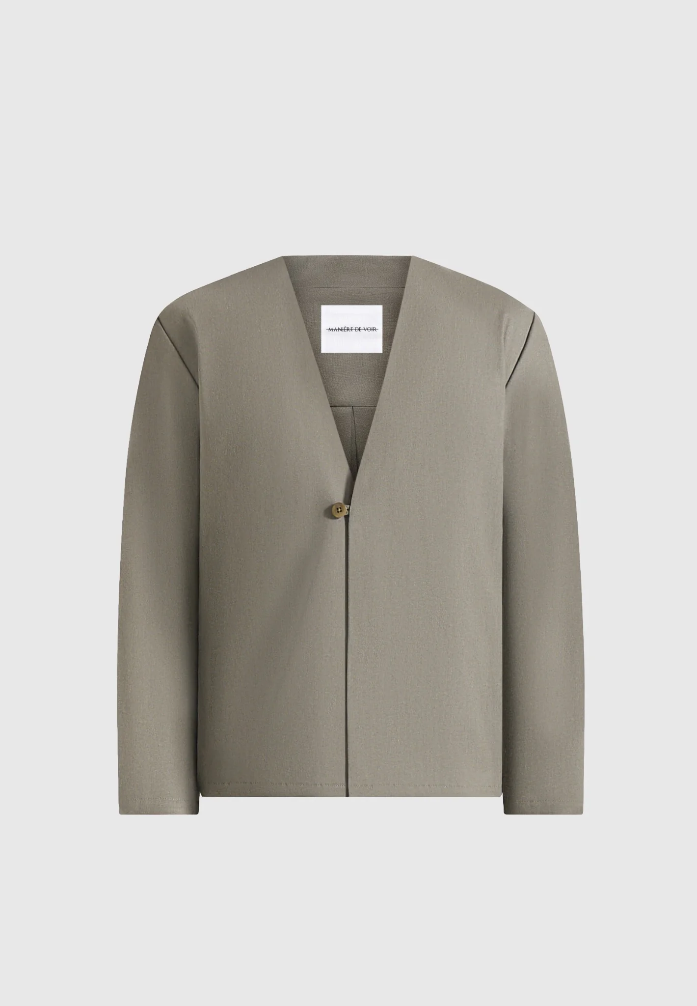 Axel - Minimal Kimono Shirt - Khaki - Image 7
