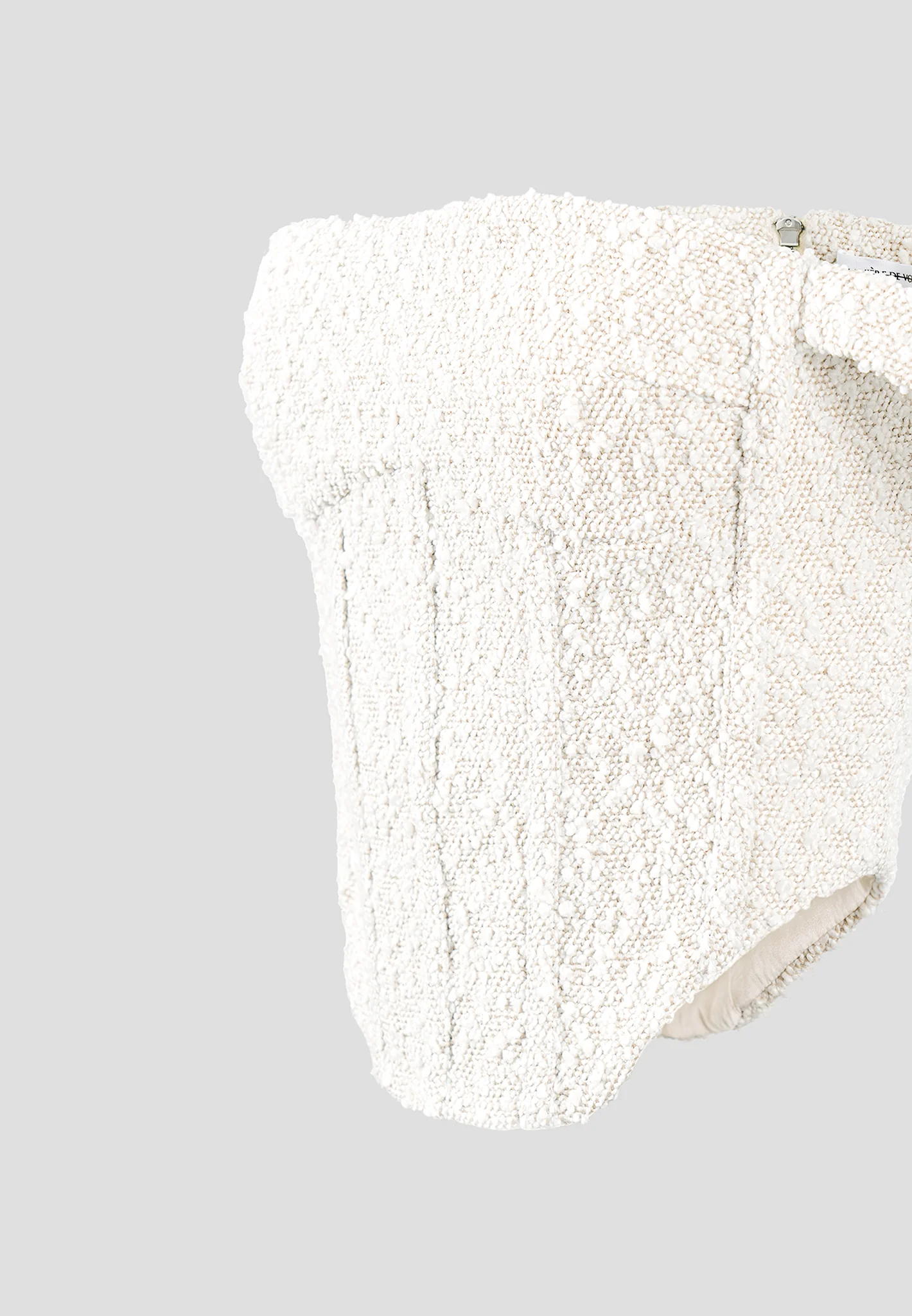 Bonnie - Boucle Bardot Corset Top - Off White - Image 6