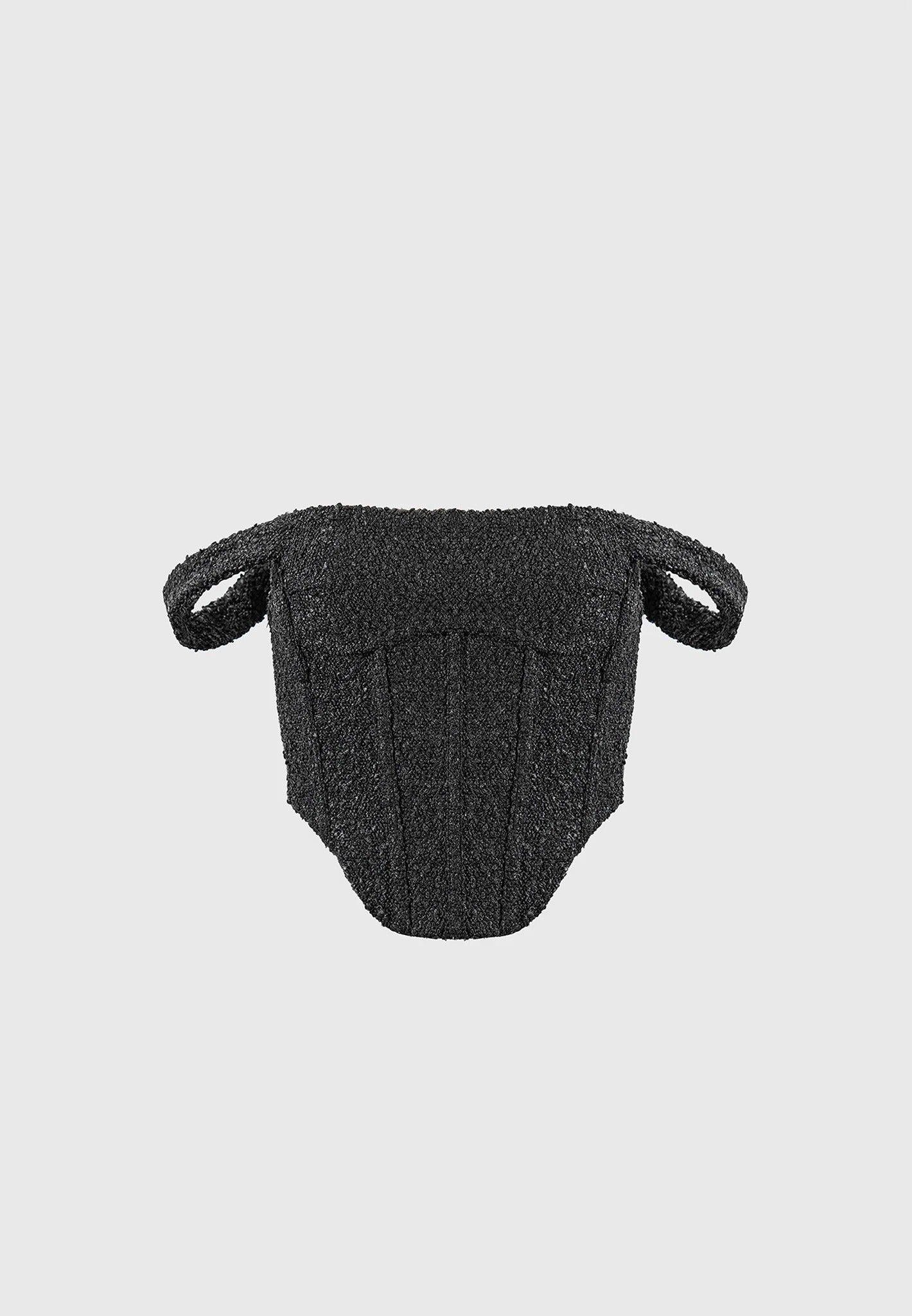 Bonnie - Boucle Bardot Corset Top - Black - Image 4