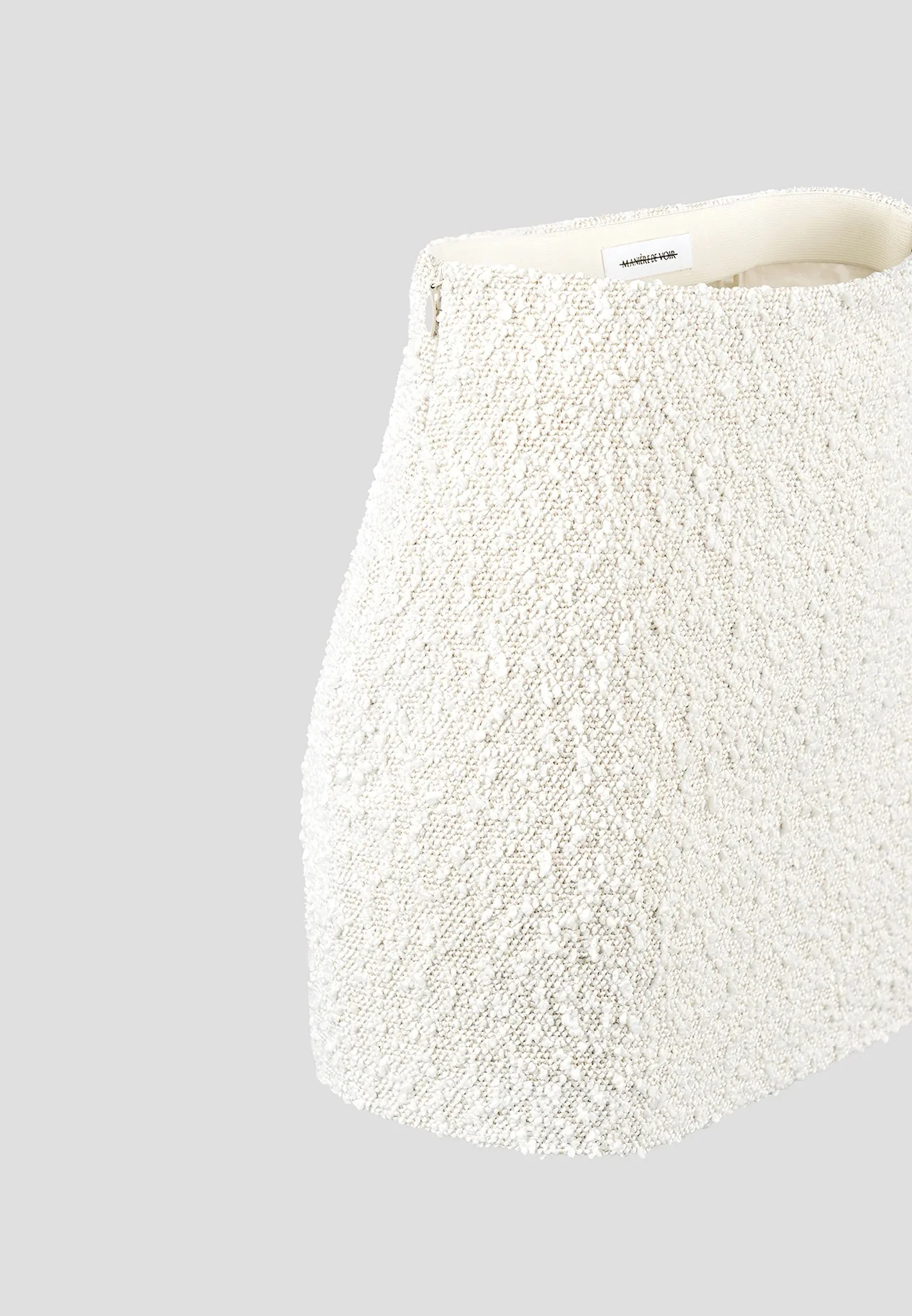 Boucle Mini Skirt - Off White - Image 6