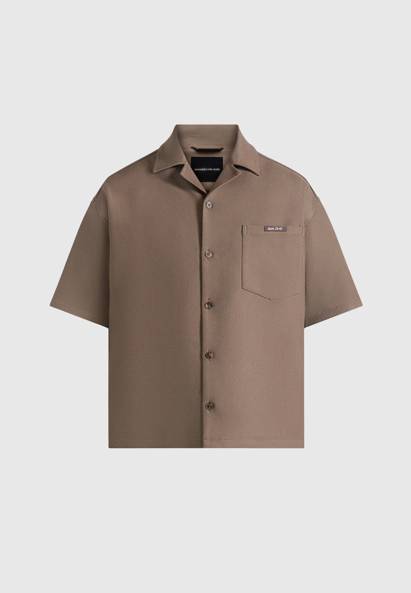 Brook - Unisex Signature Twill Boxy Shirt - Olive - Image 9