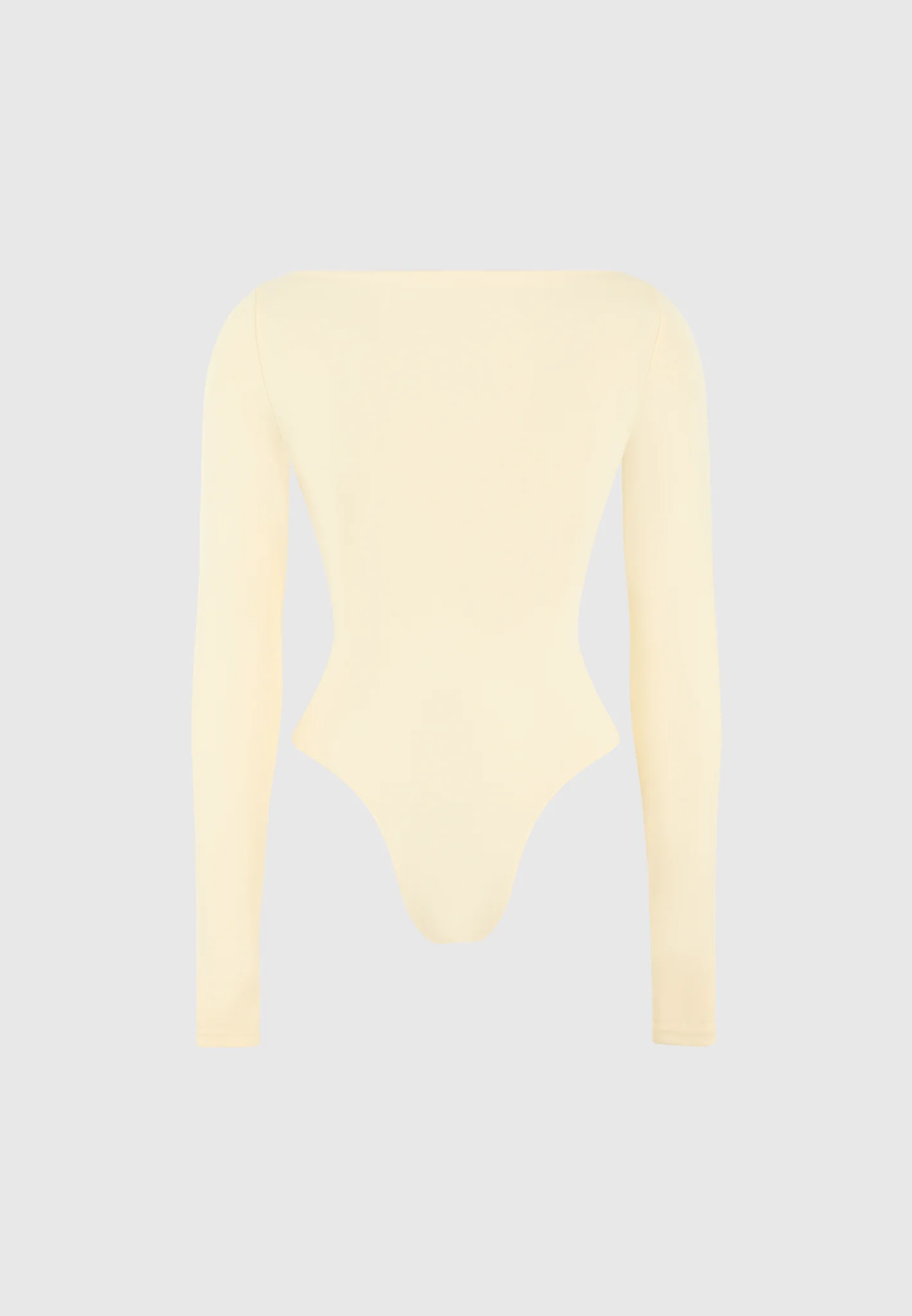 BS003 - Boat Neck Bodysuit - Pale Yellow - Image 5