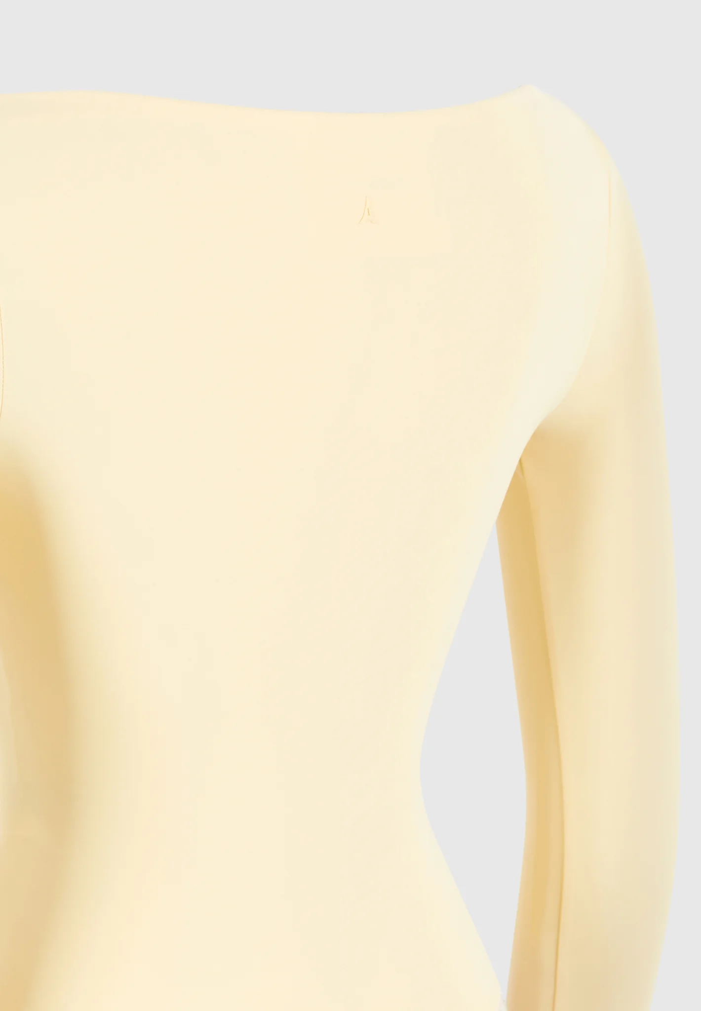 BS003 - Boat Neck Bodysuit - Pale Yellow - Image 6
