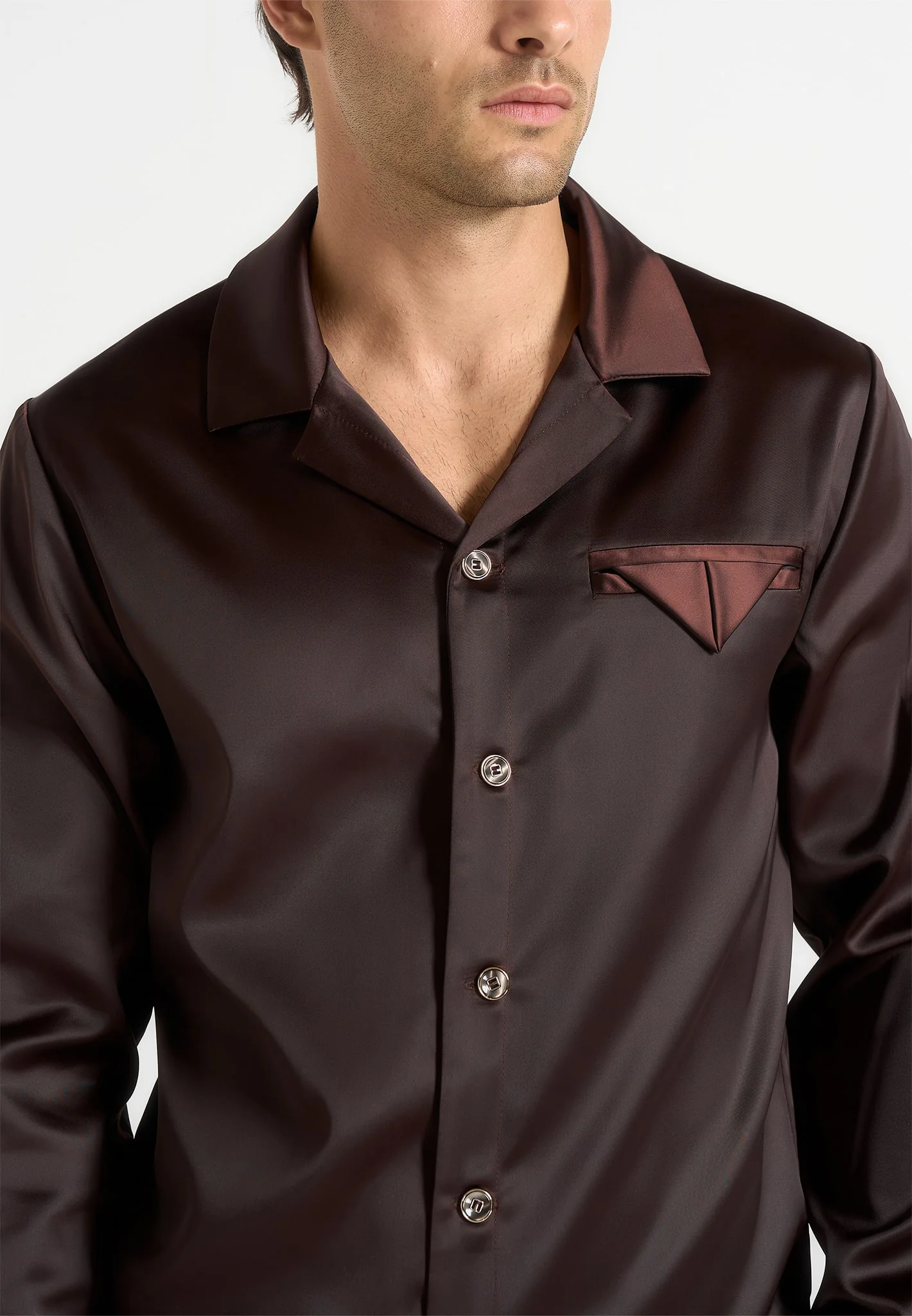 Constant - Satin Shirt - Brown - Image 3