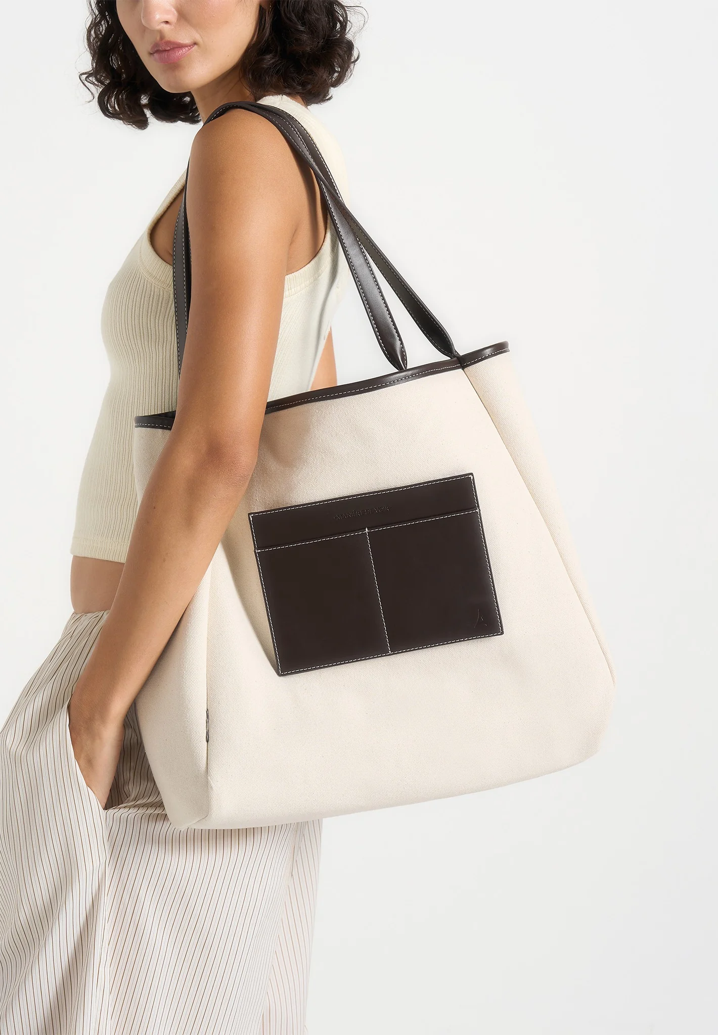 Dakota - Unisex Reversible Leather & Suede Tote Bag - Brown - Image 8
