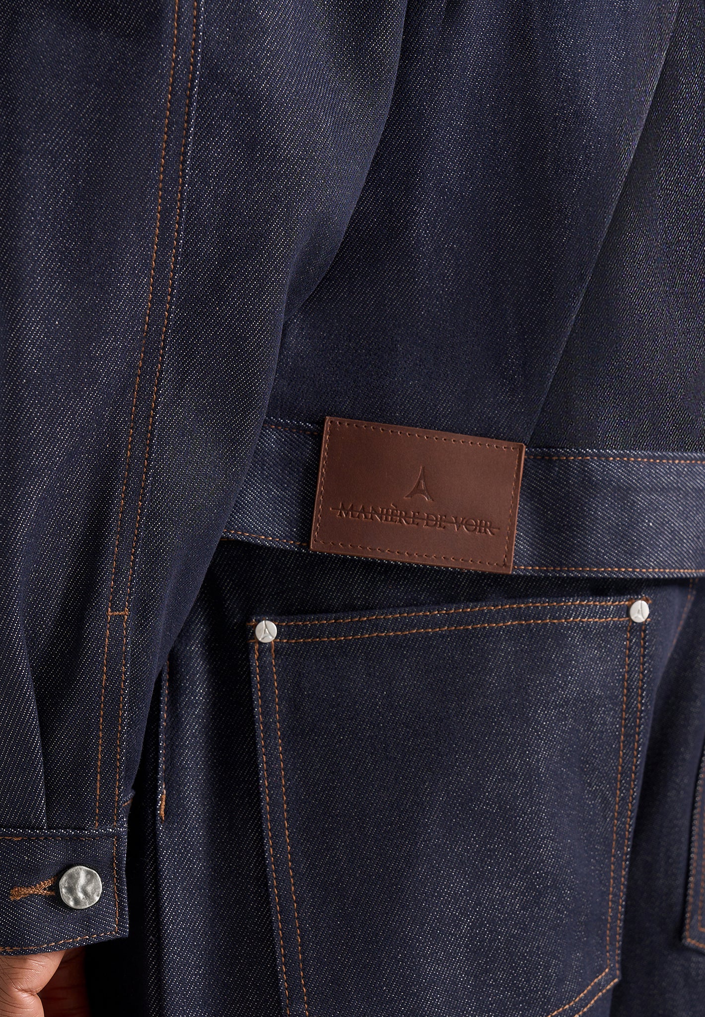 Damien - Boxy Fit Denim Jacket - Indigo - Image 4