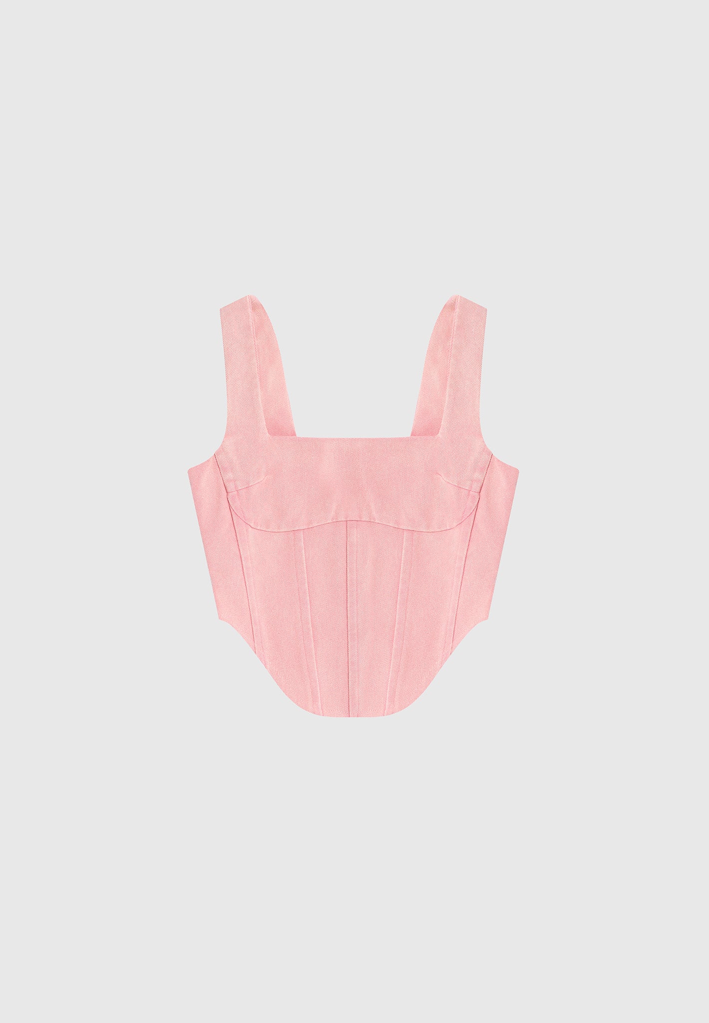 Maya - Denim Corset Top - Washed Pink - Image 4