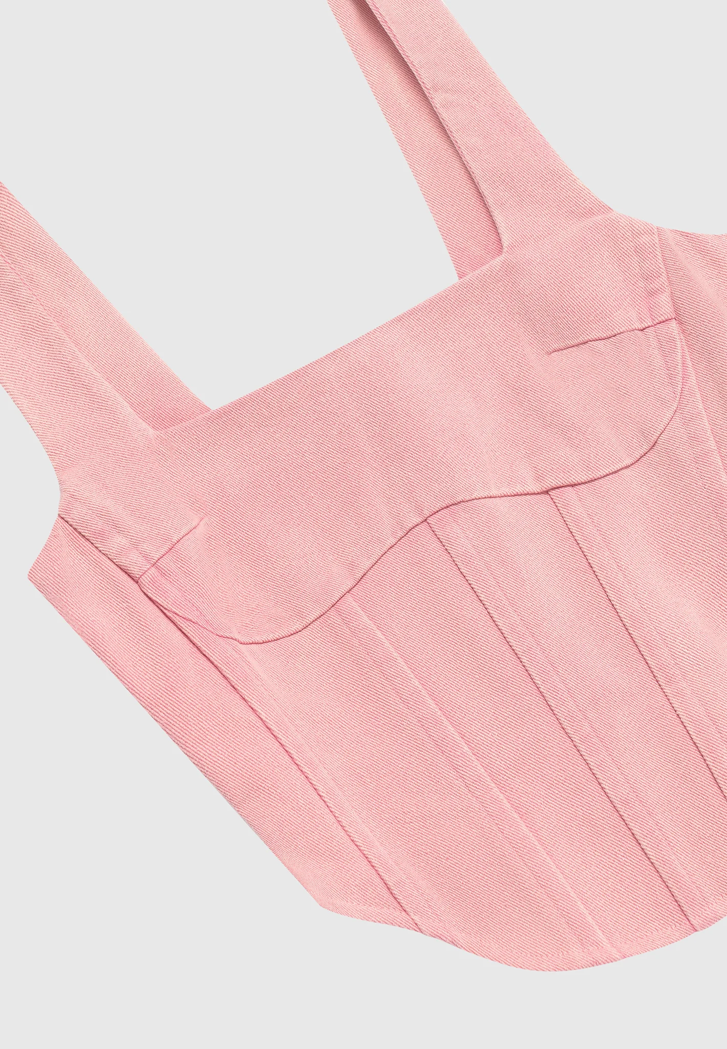 Maya - Denim Corset Top - Washed Pink - Image 5