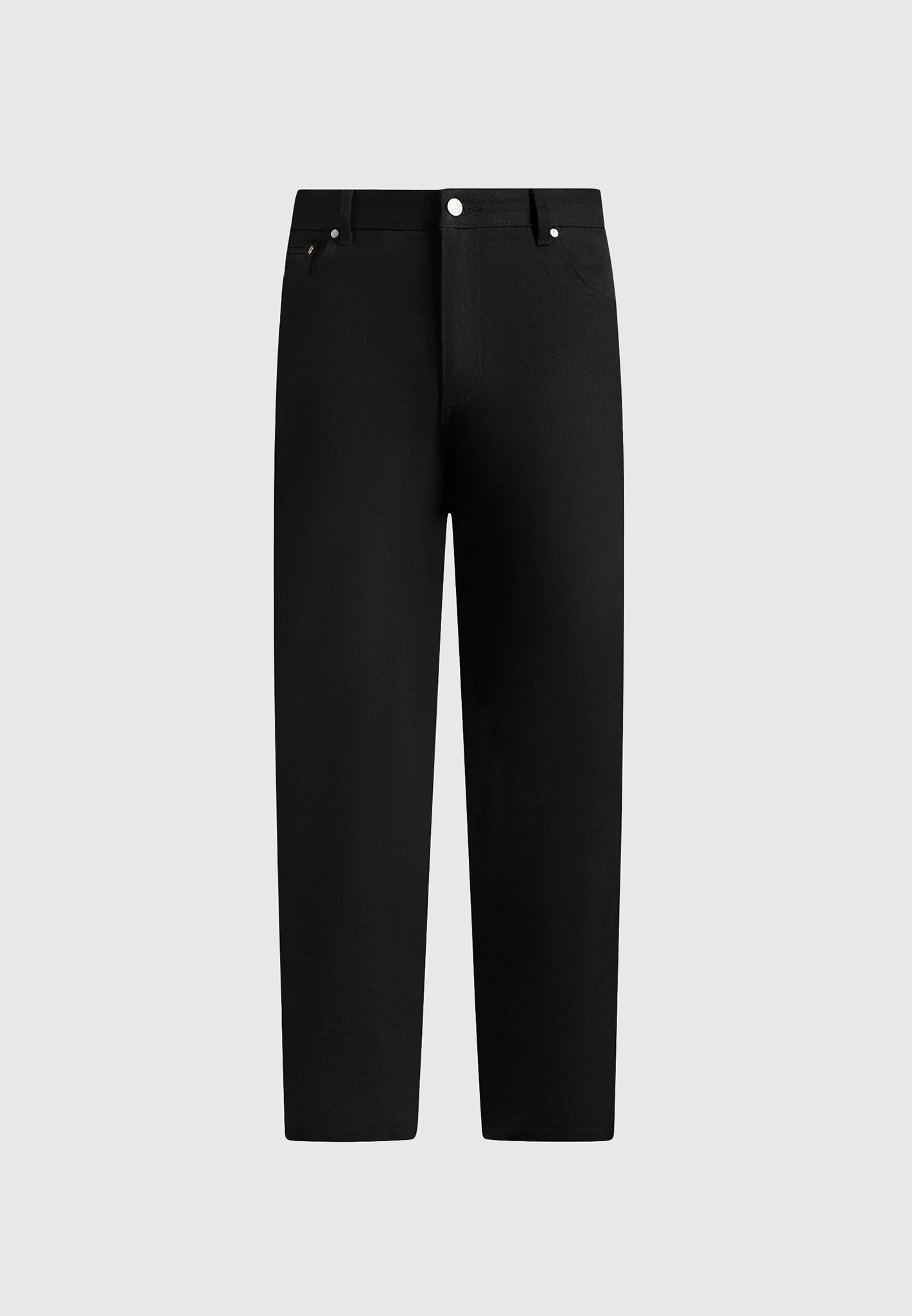 DN001 - Tapered Fit Denim Jeans - Black - Image 4