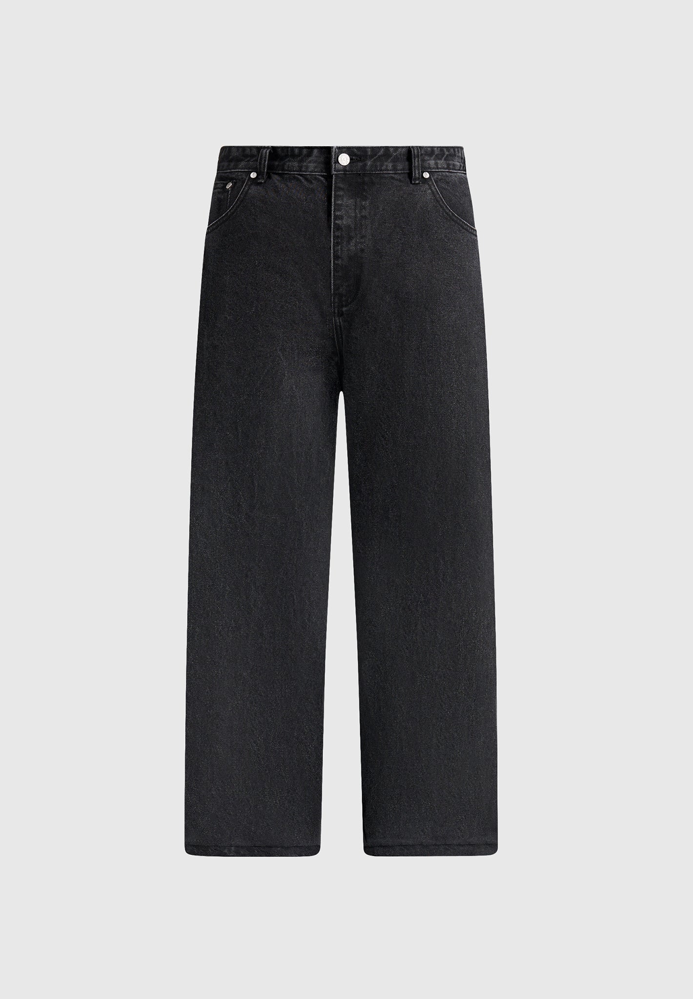 DN002 - Relaxed Fit Denim Jeans - Black - Image 5