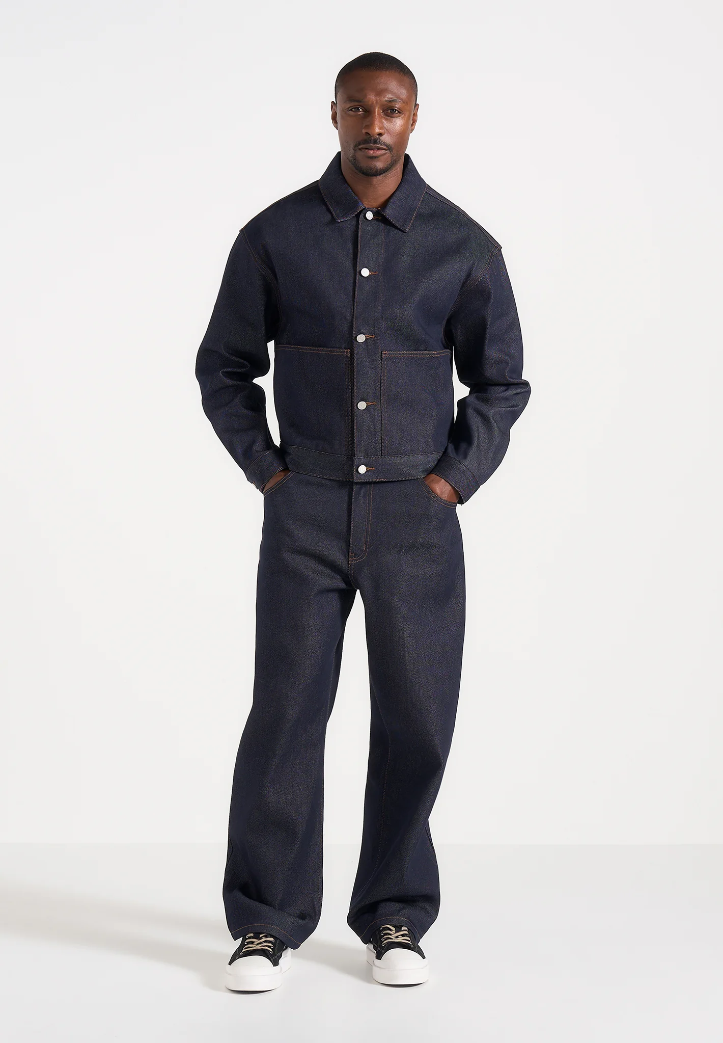 DN002 - Relaxed Fit Denim Jeans - Indigo - Image 6