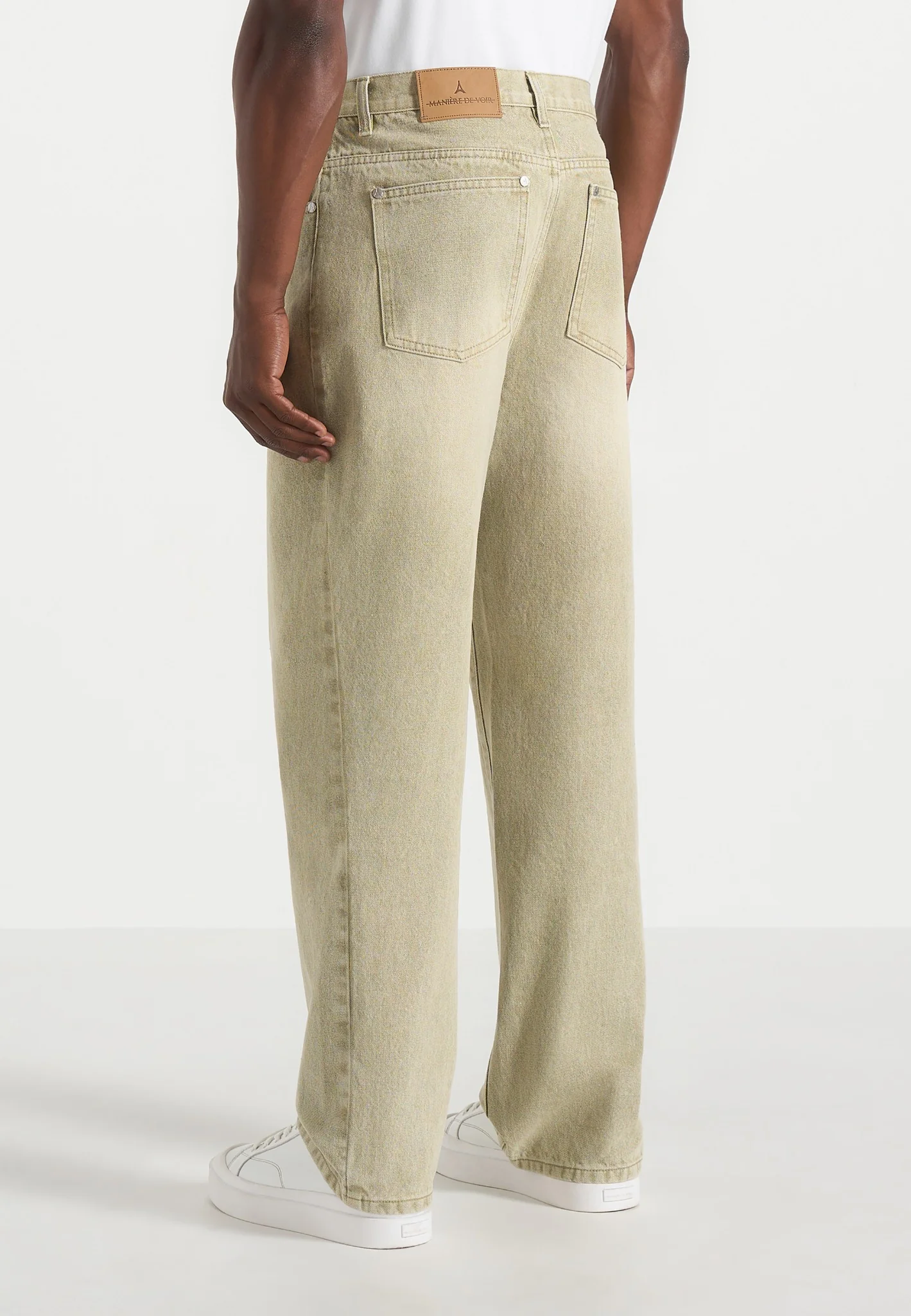 DN002 - Relaxed Fit Denim Jeans - Sage - Image 4