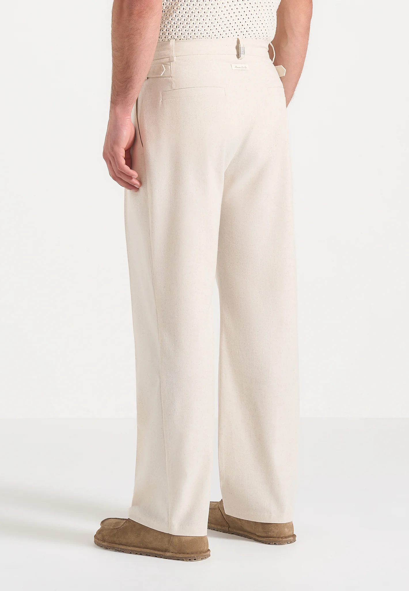 Dorian - Pleated Linen Trousers - Natural - Image 3