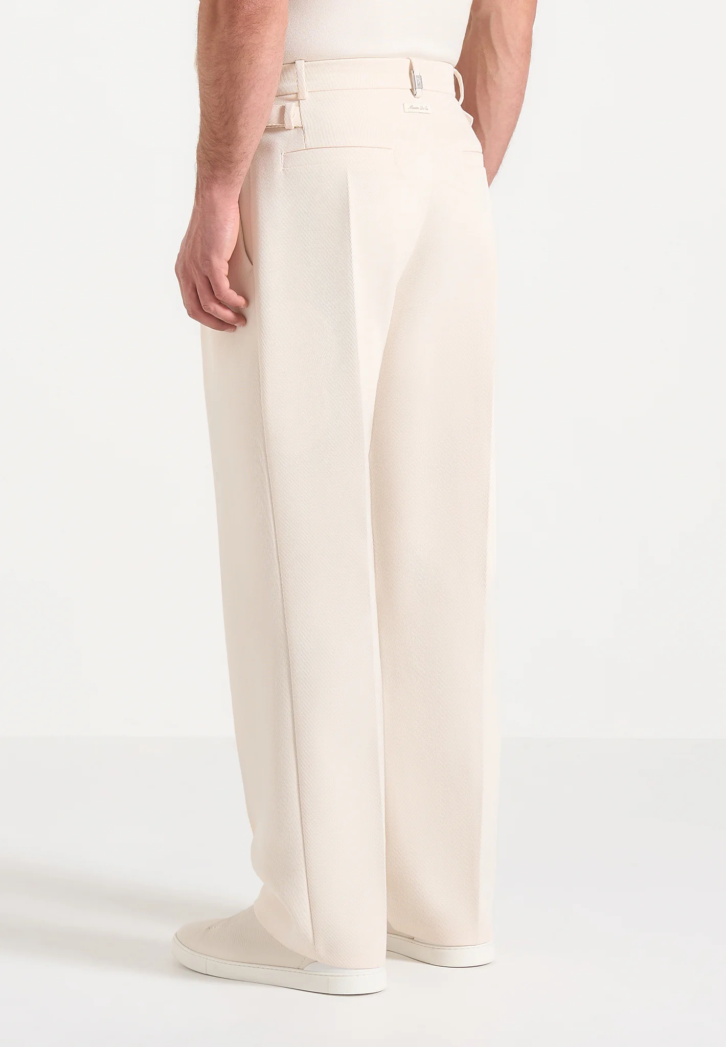 Dorian - Pleated Tailored Trousers - Cream - Image 4