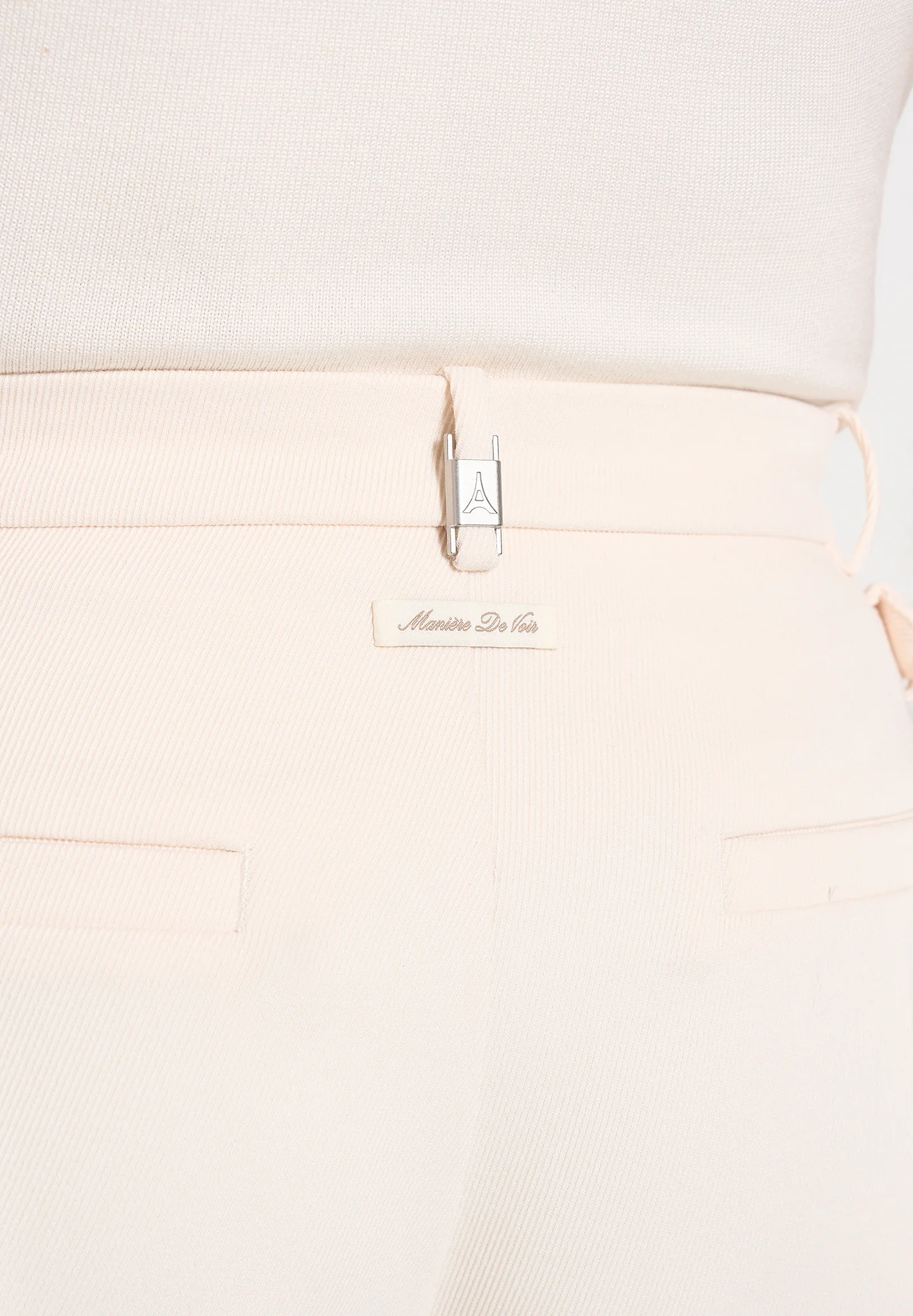 Dorian - Pleated Tailored Trousers - Cream - Image 5