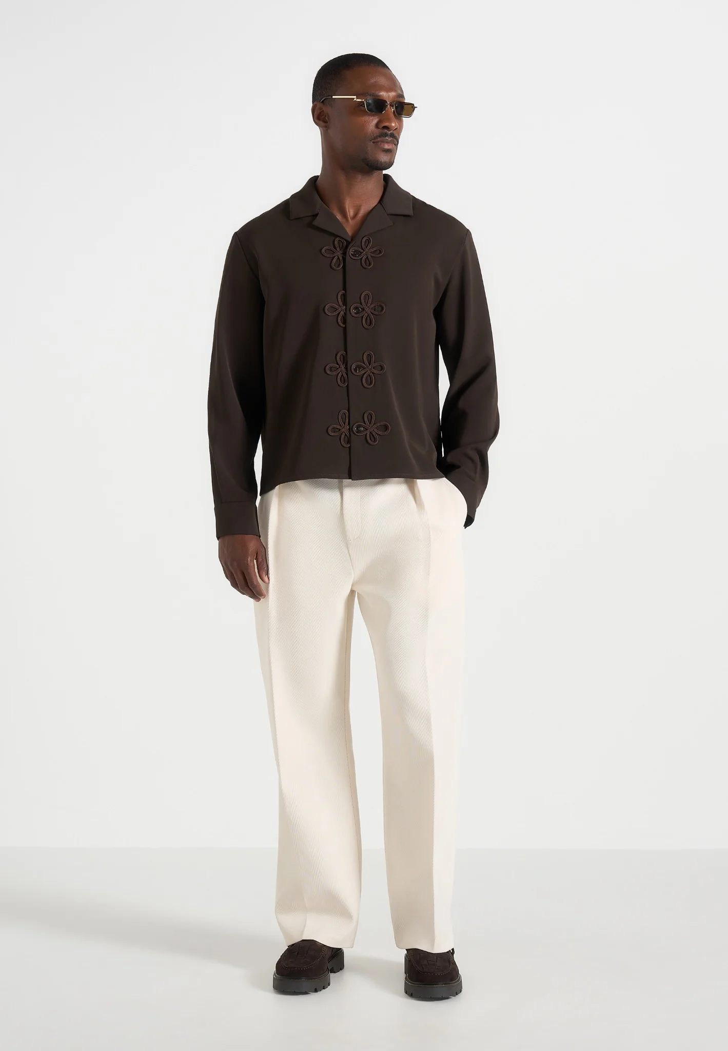 Dorian - Pleated Tailored Trousers - Cream - Image 8