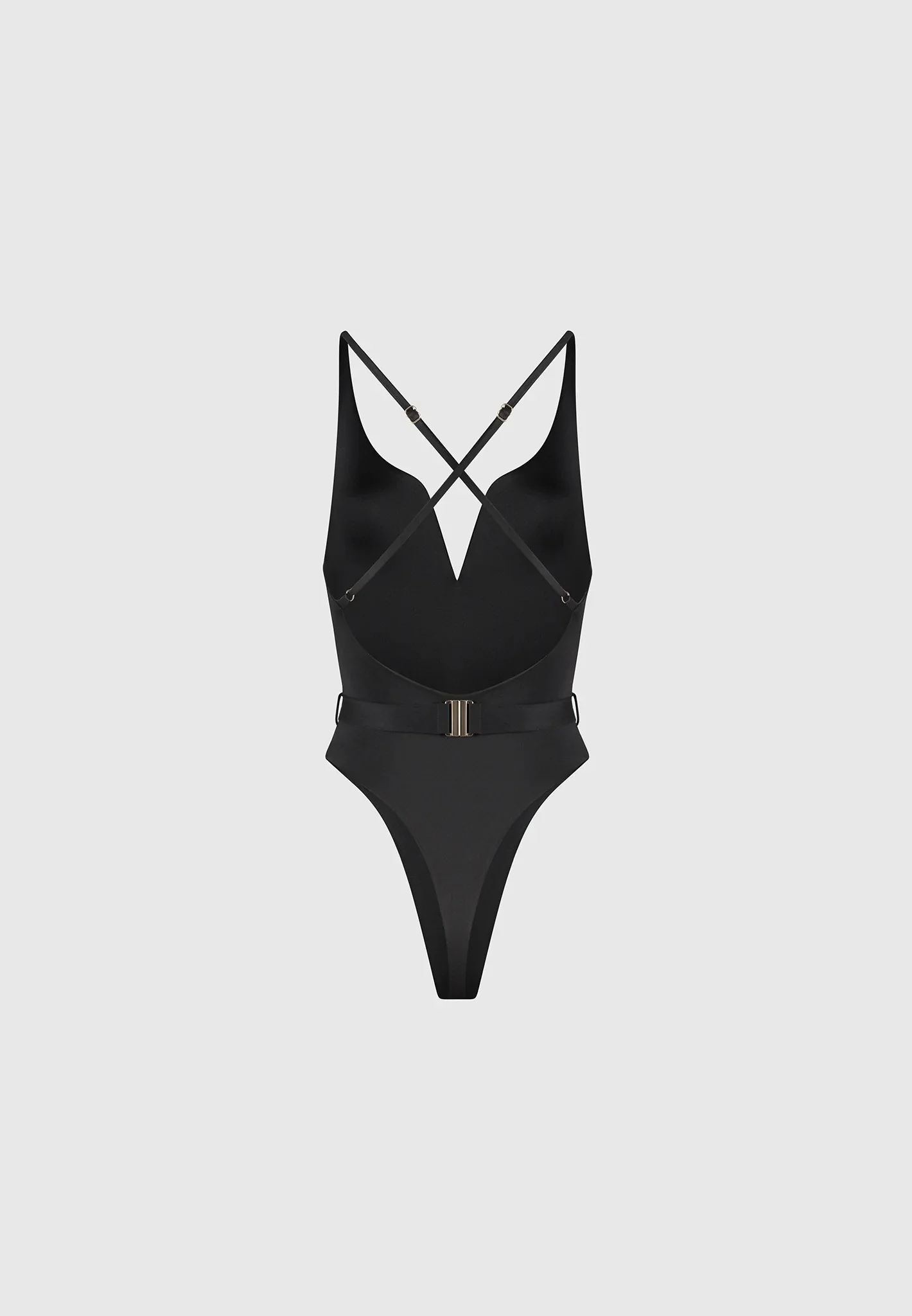Eiffel Belted Swimsuit - Black - Image 6