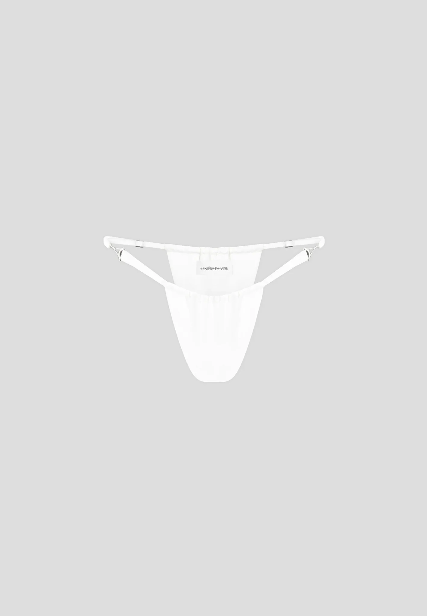 Eiffel Ruched Bikini Bottoms - Off White - Image 8