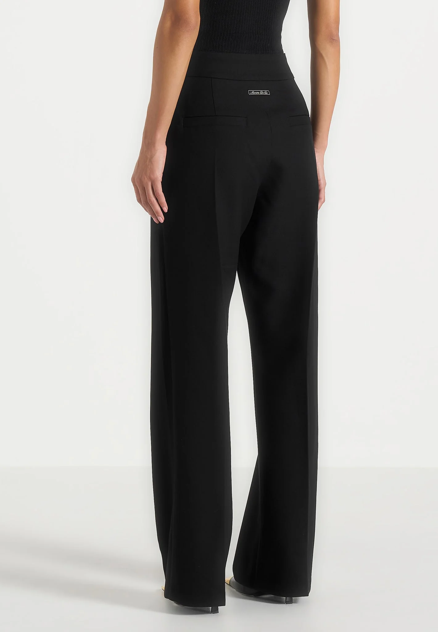 Elsa - High Waisted Tailored Trousers - Black - Image 4