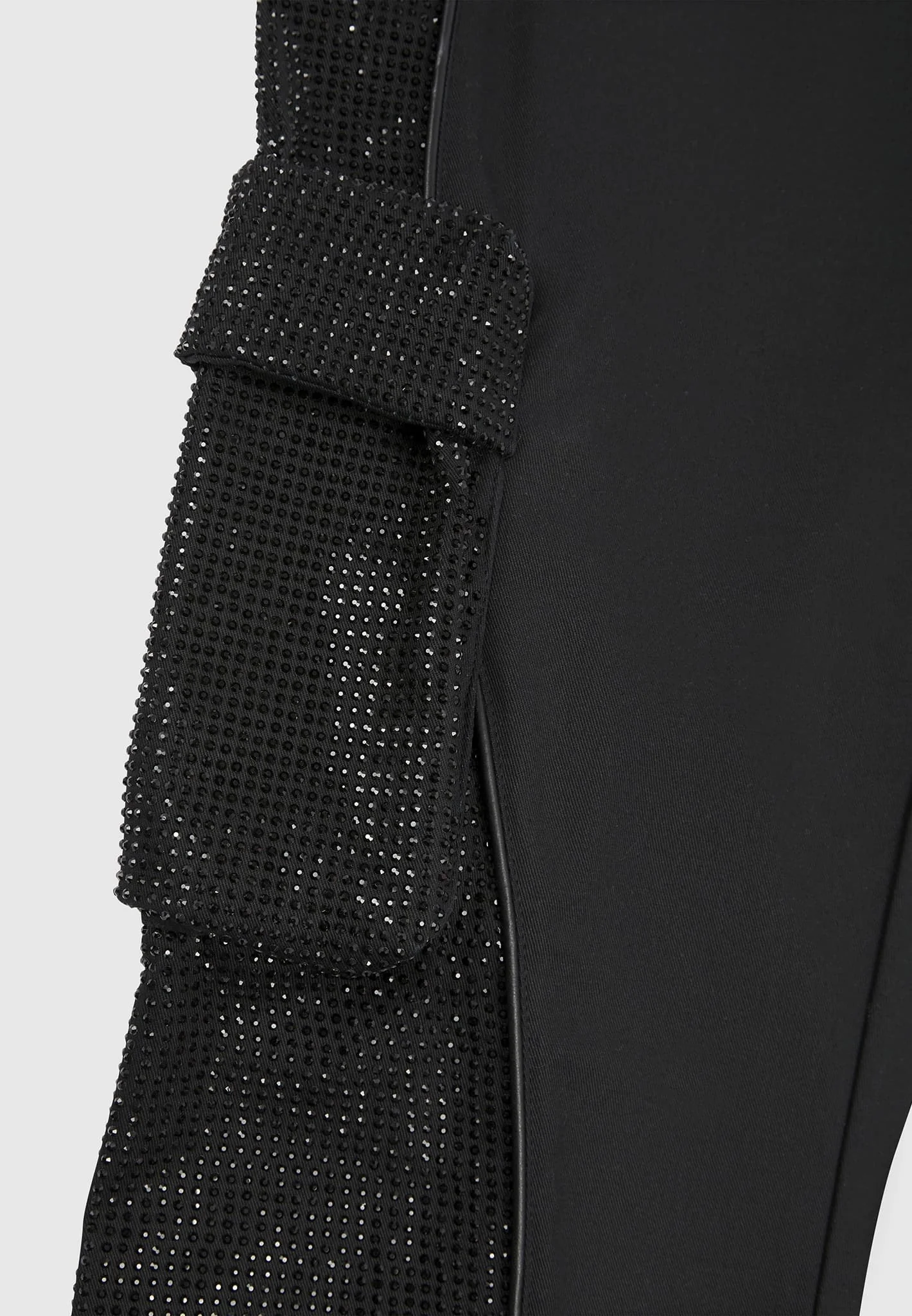 Rhinestone Contour Cargo Pants - Black - Image 6