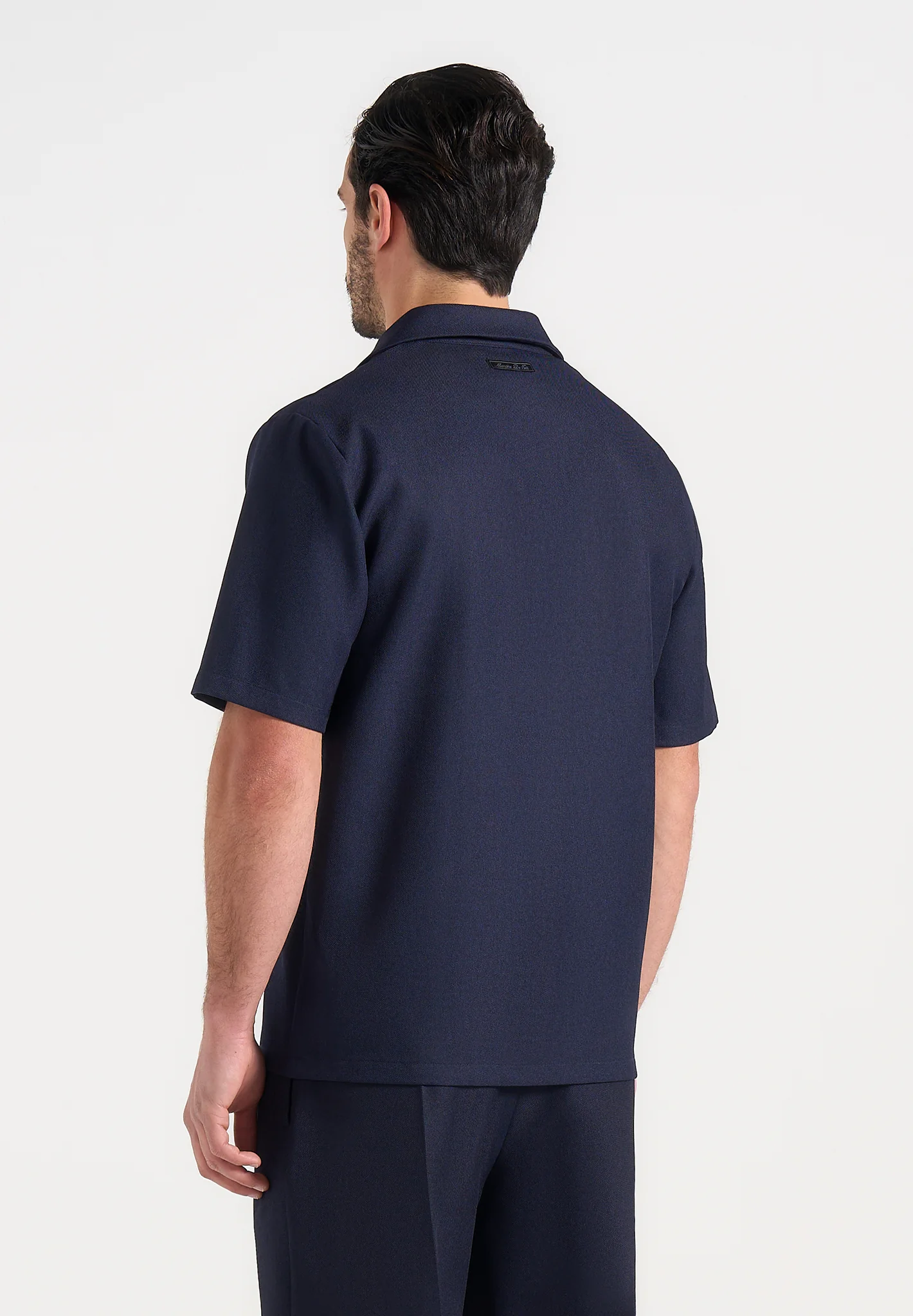 Felix - Tailored Shirt With Crease - Navy - Image 3