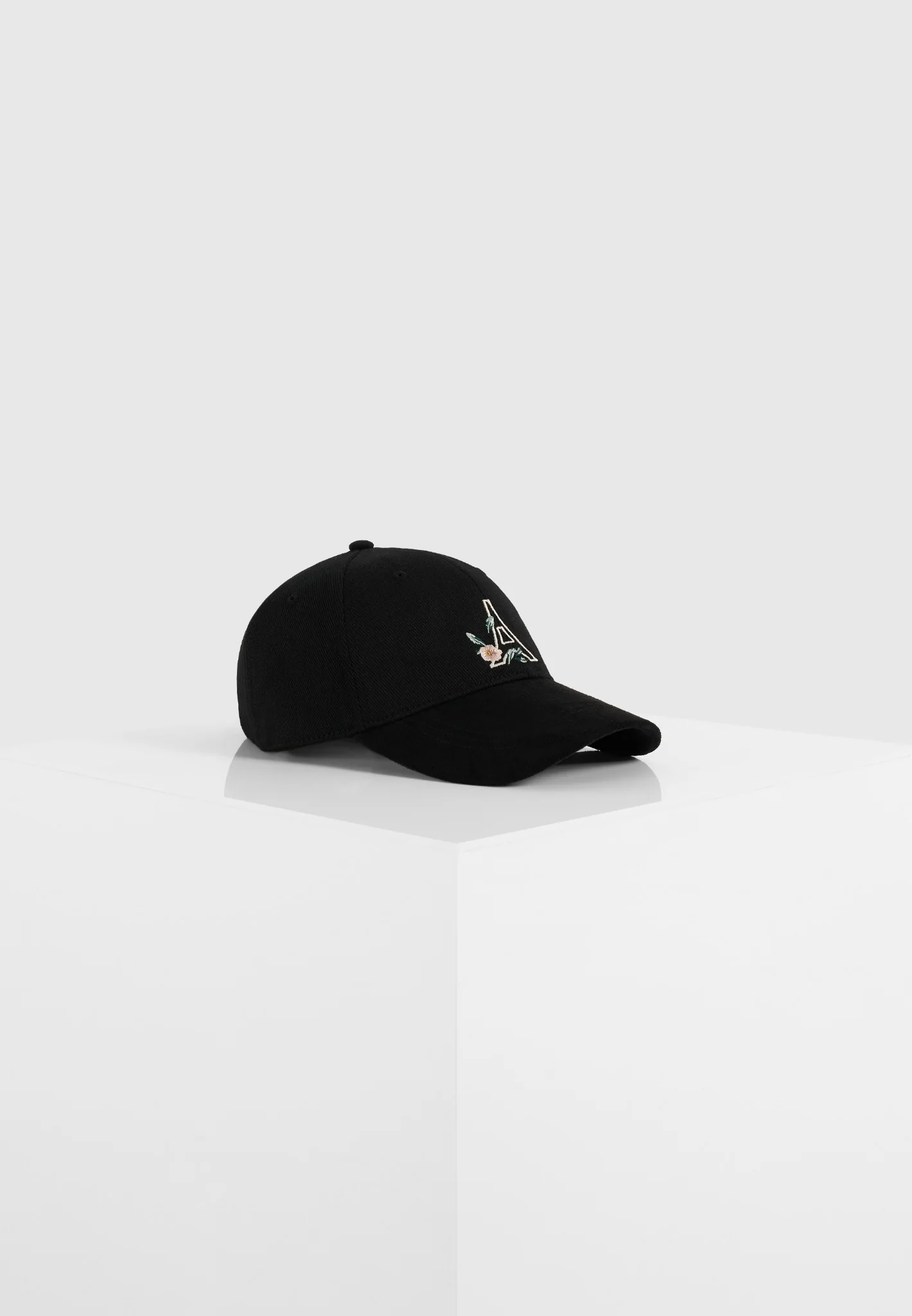 Floral Eiffel Suede Contrast Cap - Black - Image 5