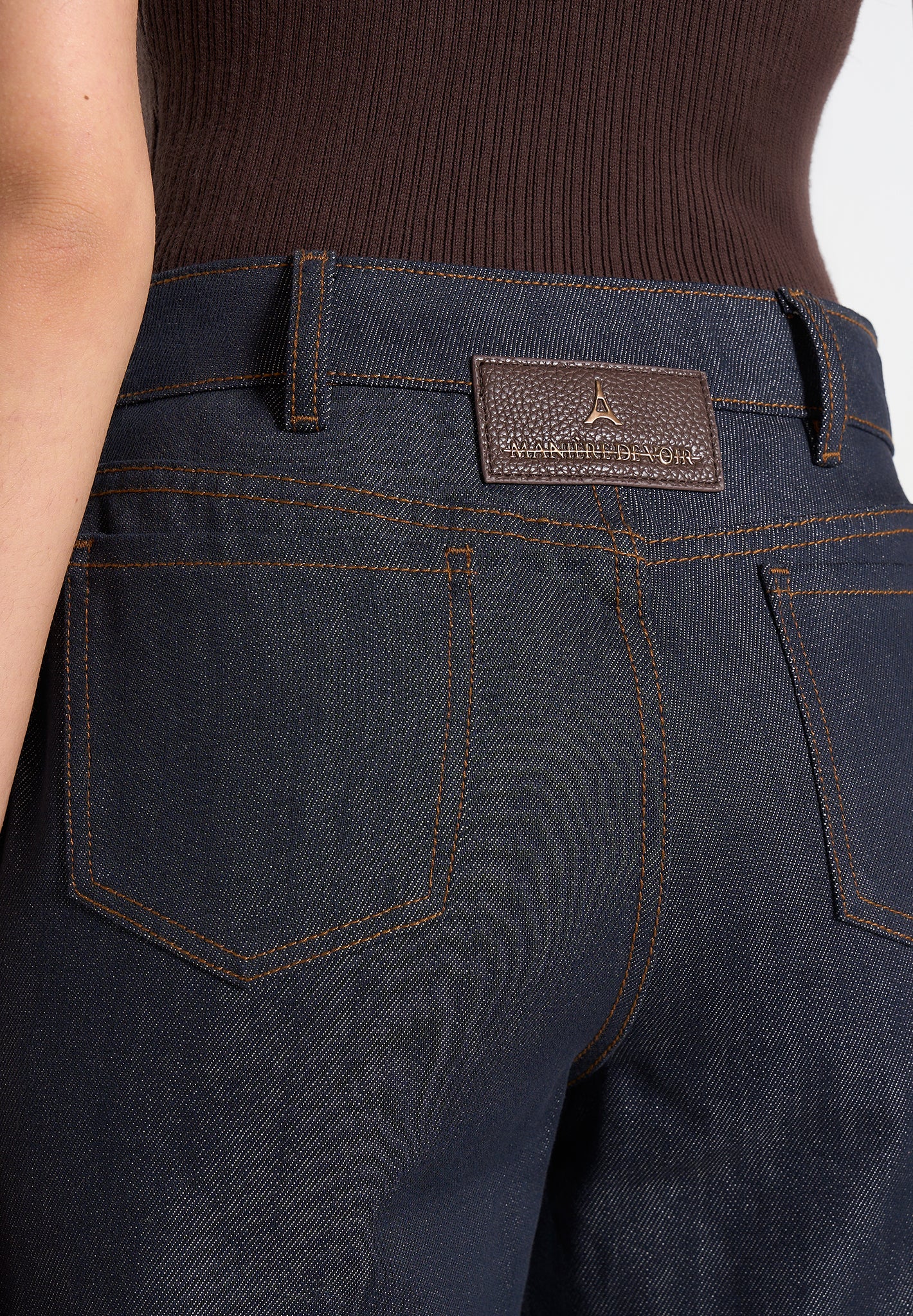Florence - High Rise Straight Leg Denim Jeans - Indigo - Image 3