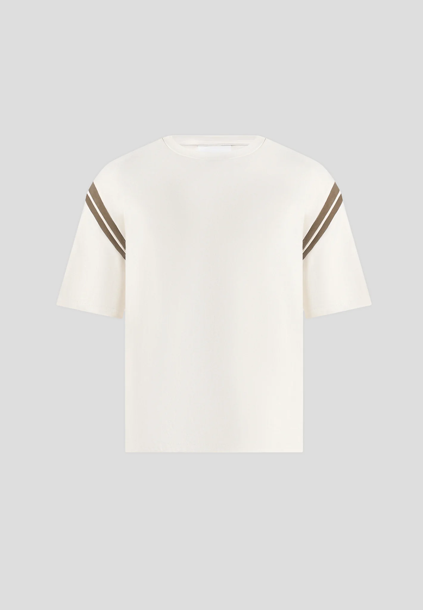 Georges - Varsity Cotton T-Shirt - Cream/Olive - Image 5