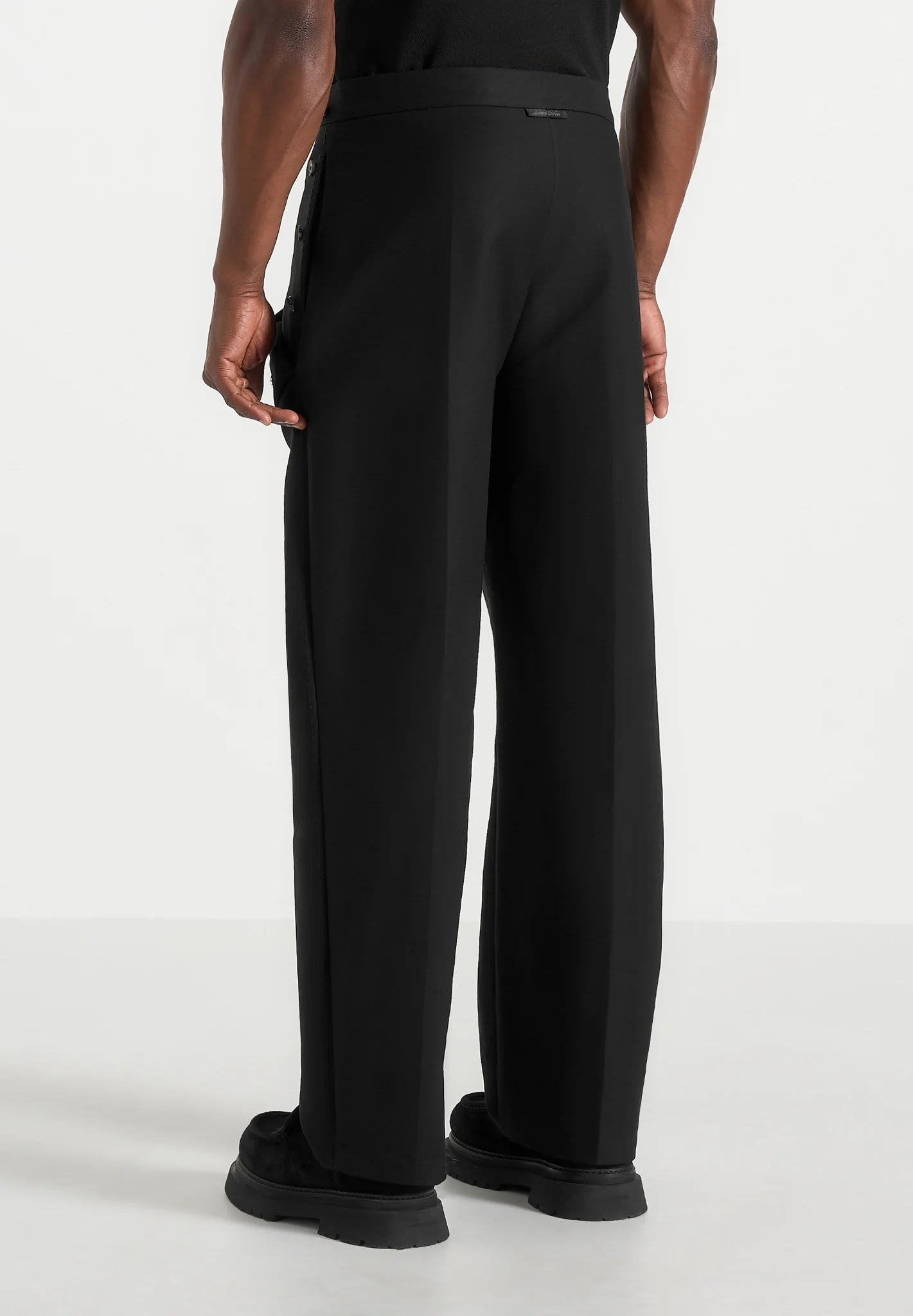 Henri - Foldover Trousers - Black - Image 5