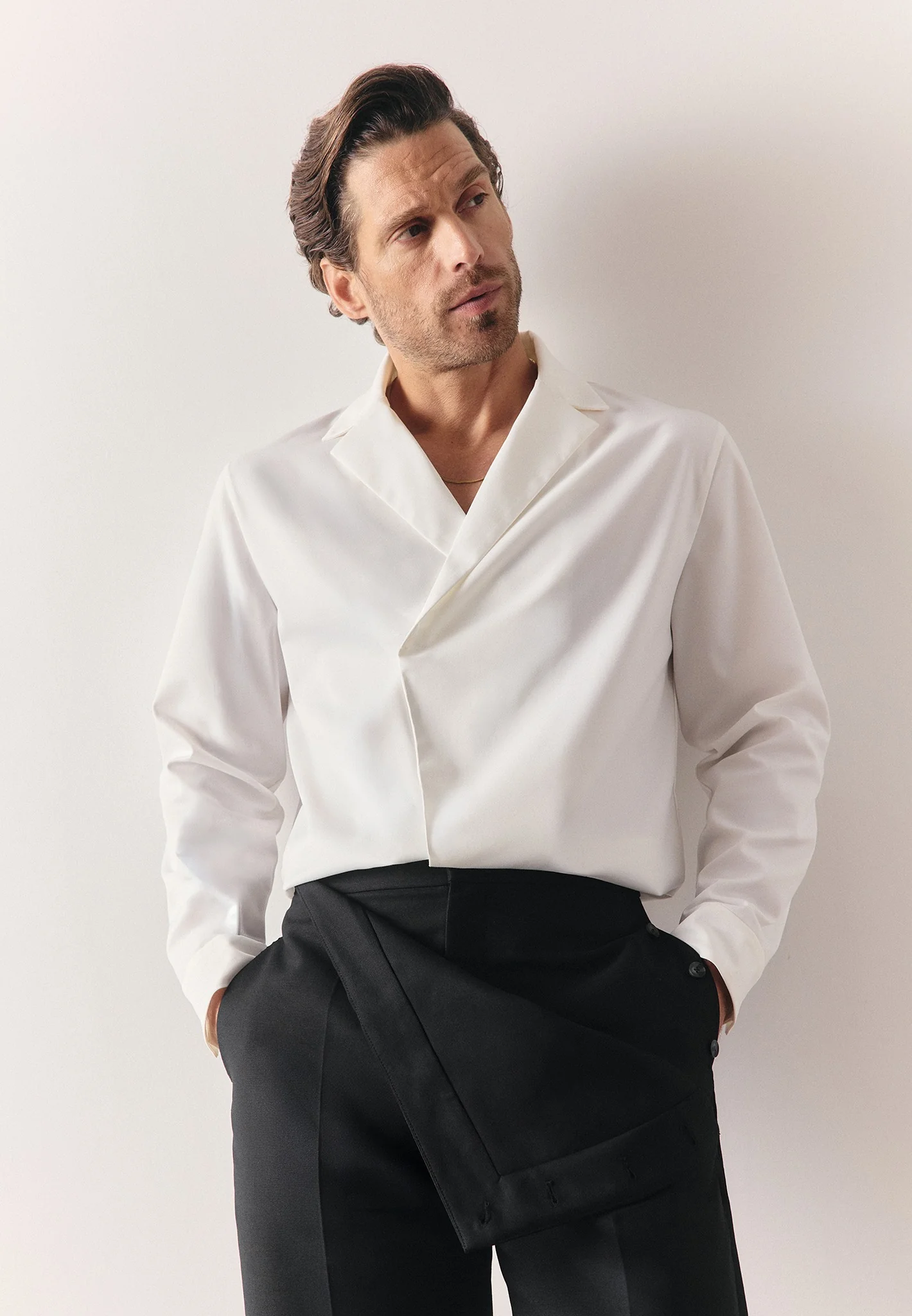 Henri - Foldover Trousers - Black - Image 7