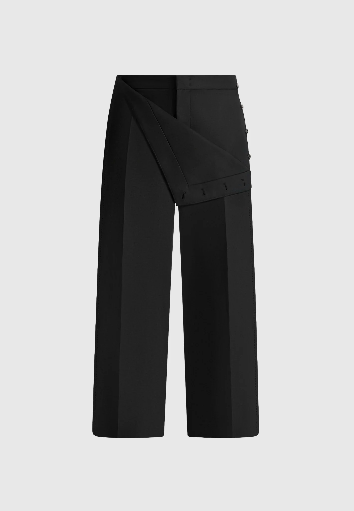 Henri - Foldover Trousers - Black - Image 8