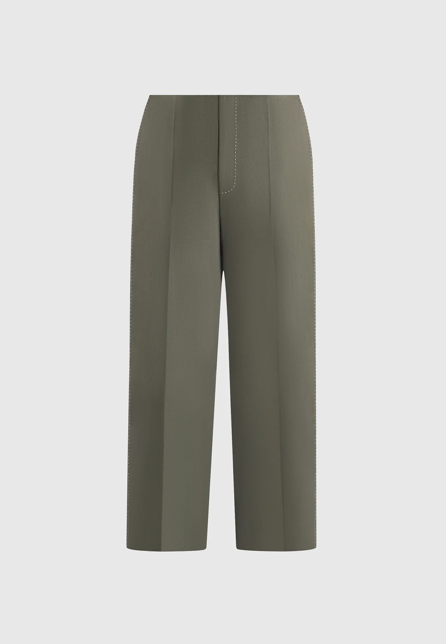 Henri - Foldover Trousers - Olive - Image 8