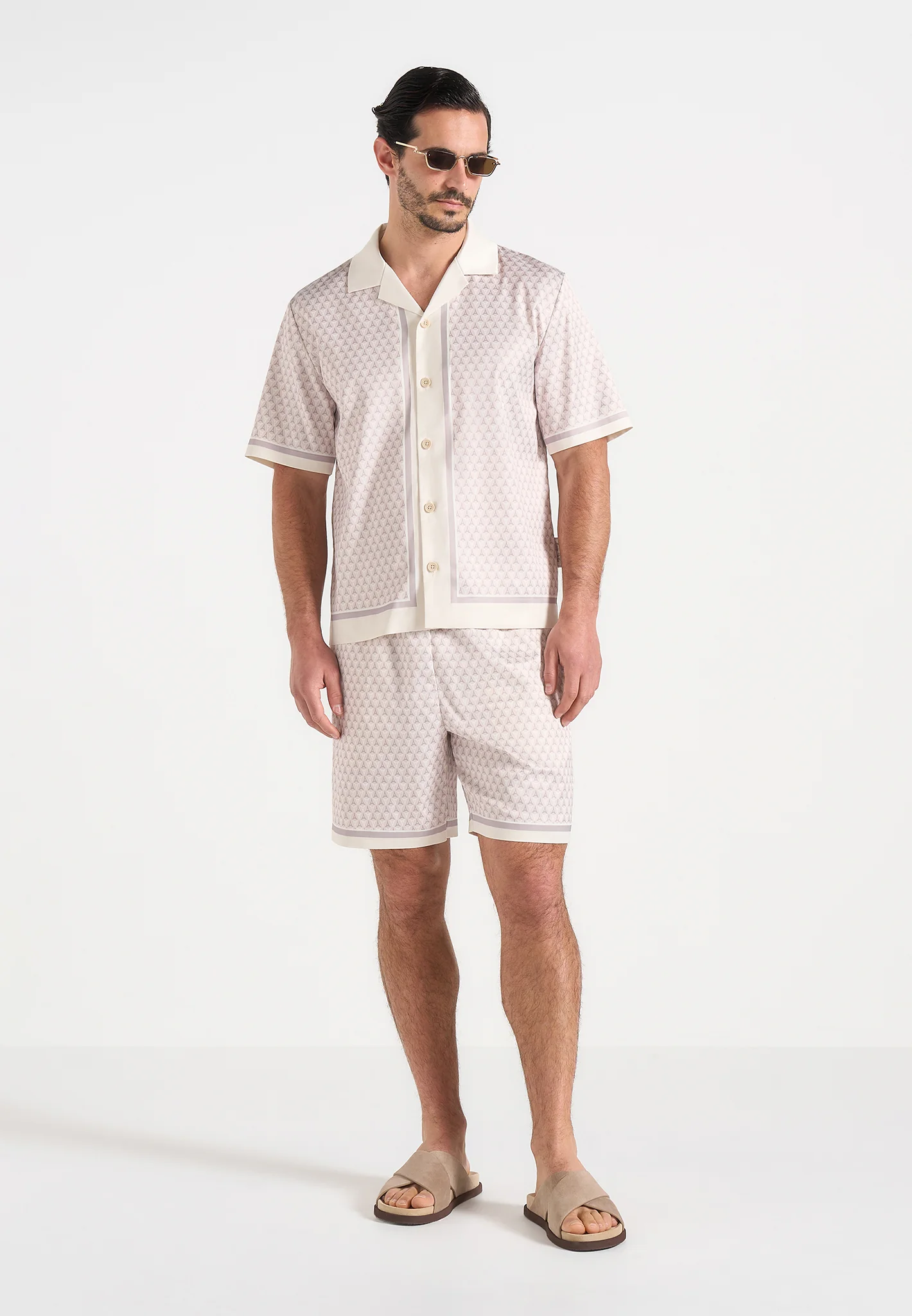 Idriss - Eiffel Monogram Resort Shirt - Cream