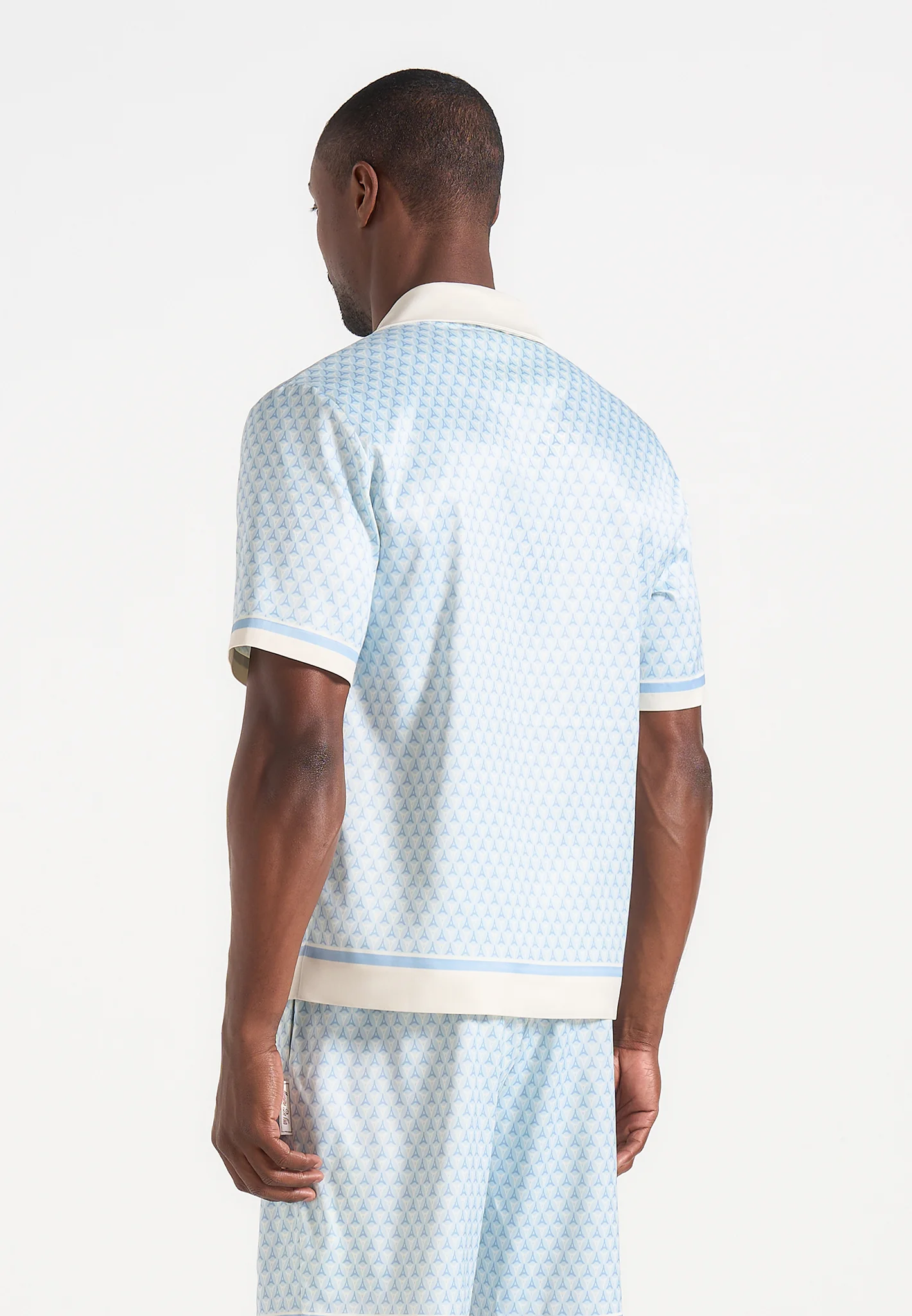 Idriss - Eiffel Monogram Resort Shirt - Pale Blue - Image 3