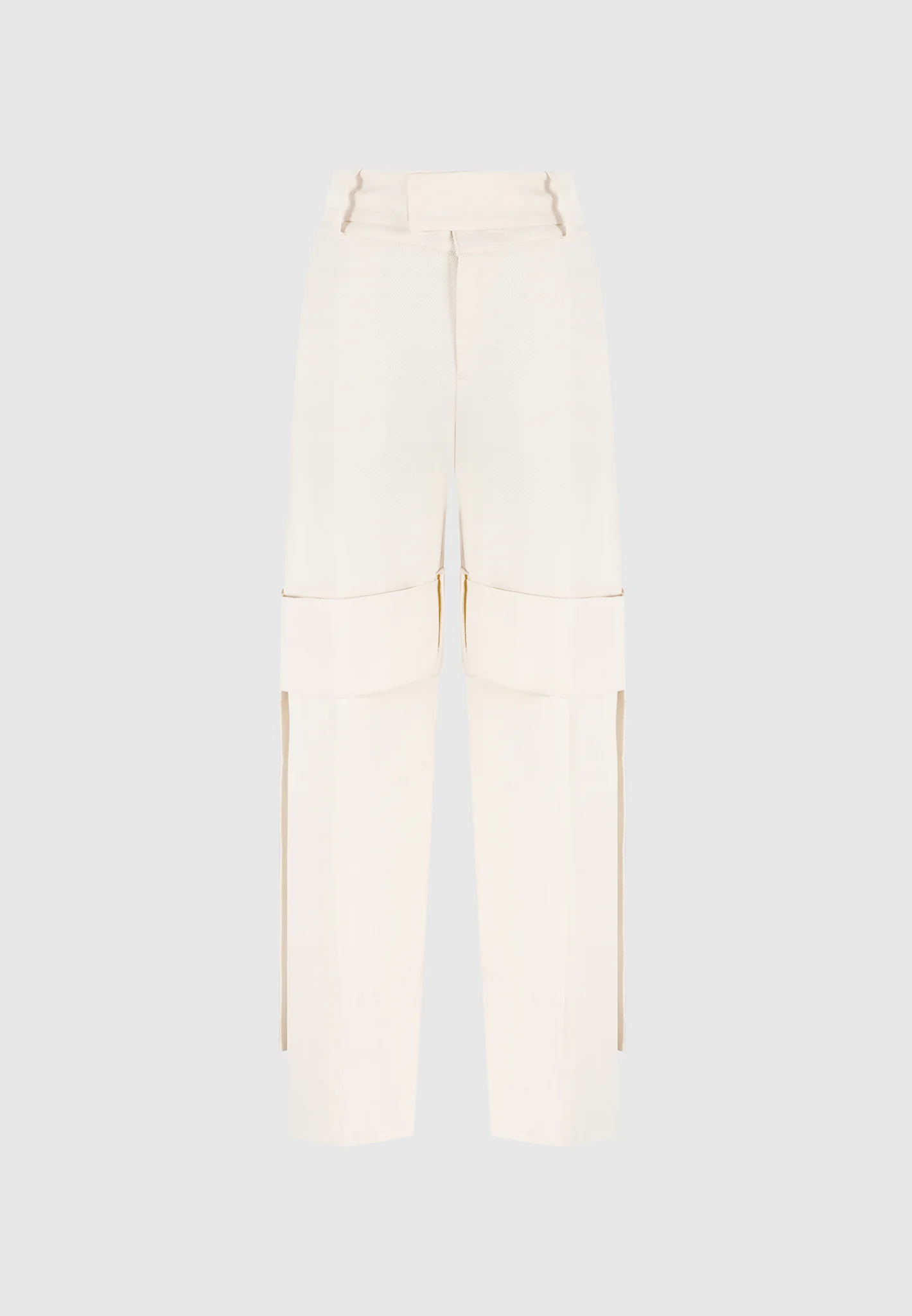 Isabelle - Tailored Belted Strap Detail Trousers - Off White - Image 9