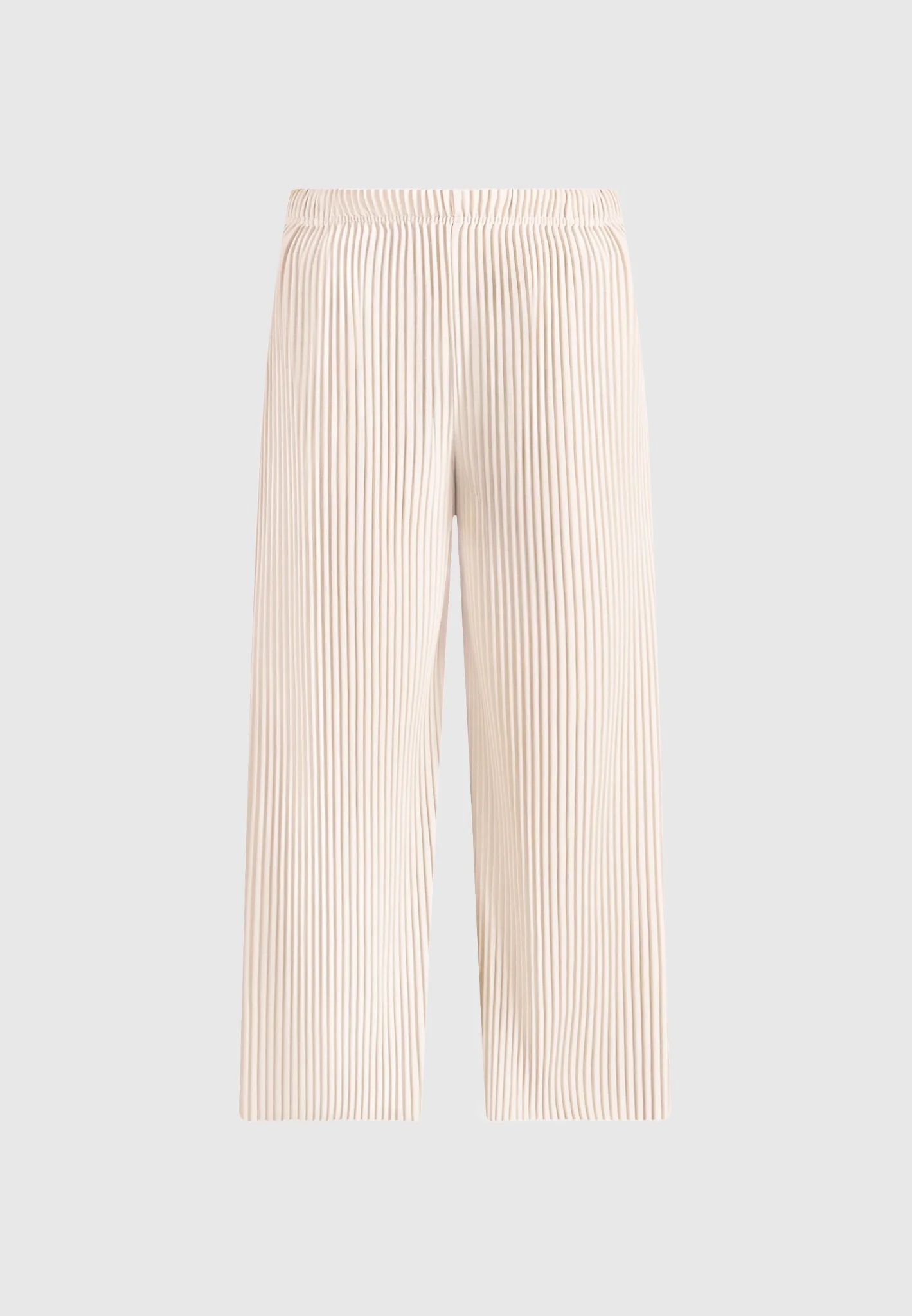 Jonas - Pleated Wide Leg Trousers - Cream - Image 5